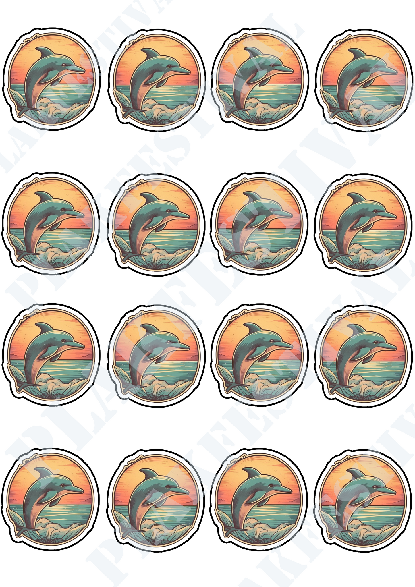 Unleash the joy of the ocean with our 'Sea Soar' sticker | A sparkling celebration of dolphin magic and freedom!