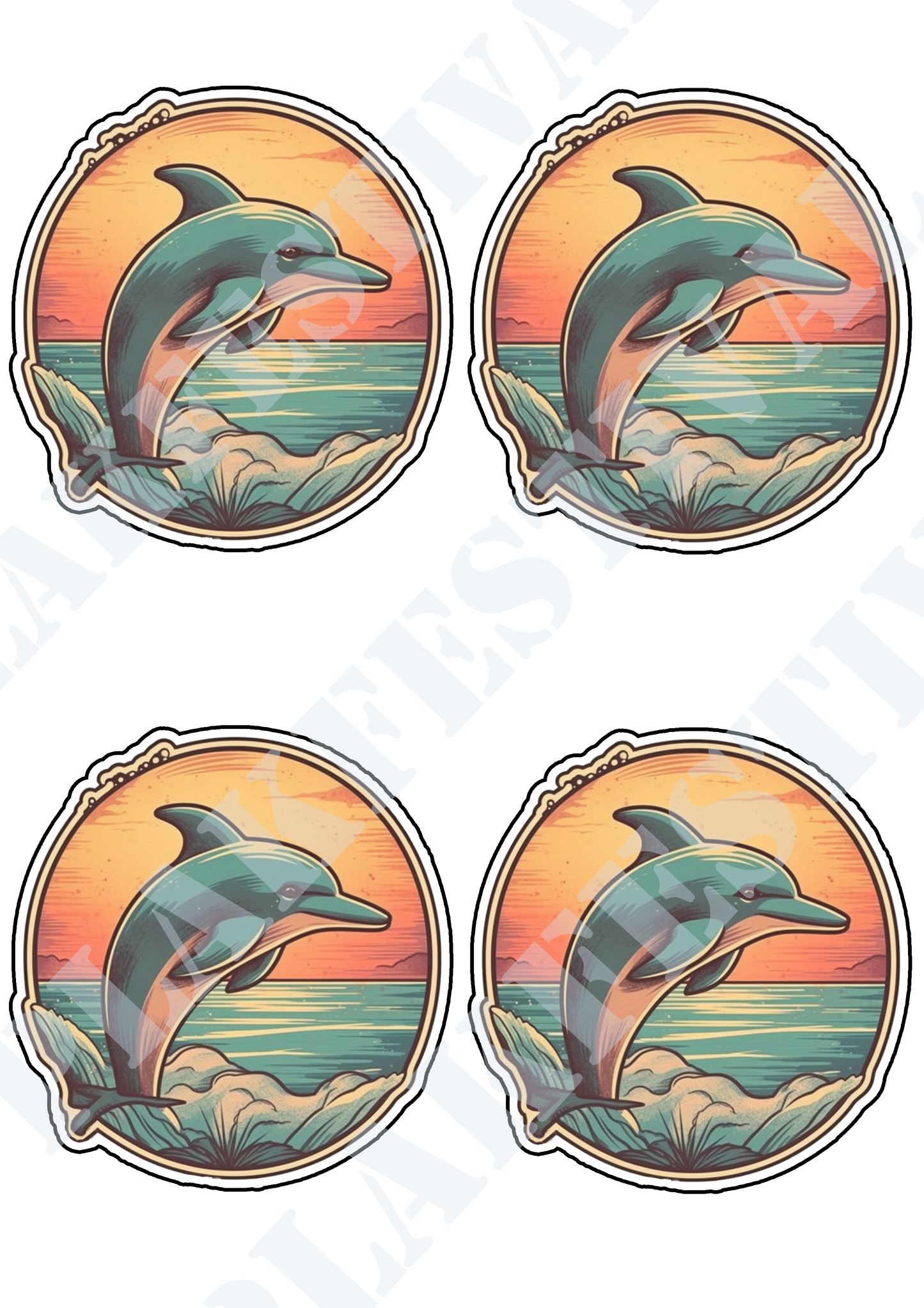 Unleash the joy of the ocean with our 'Sea Soar' sticker | A sparkling celebration of dolphin magic and freedom!