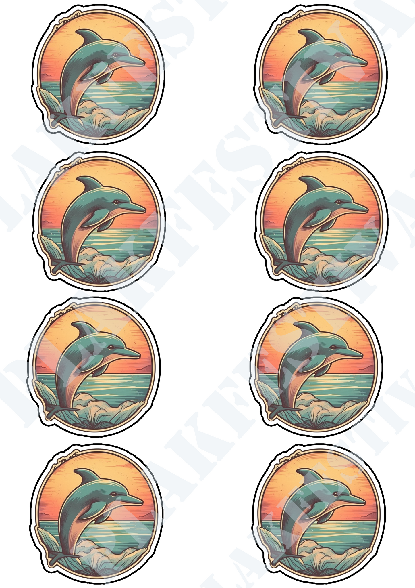 Unleash the joy of the ocean with our 'Sea Soar' sticker | A sparkling celebration of dolphin magic and freedom!