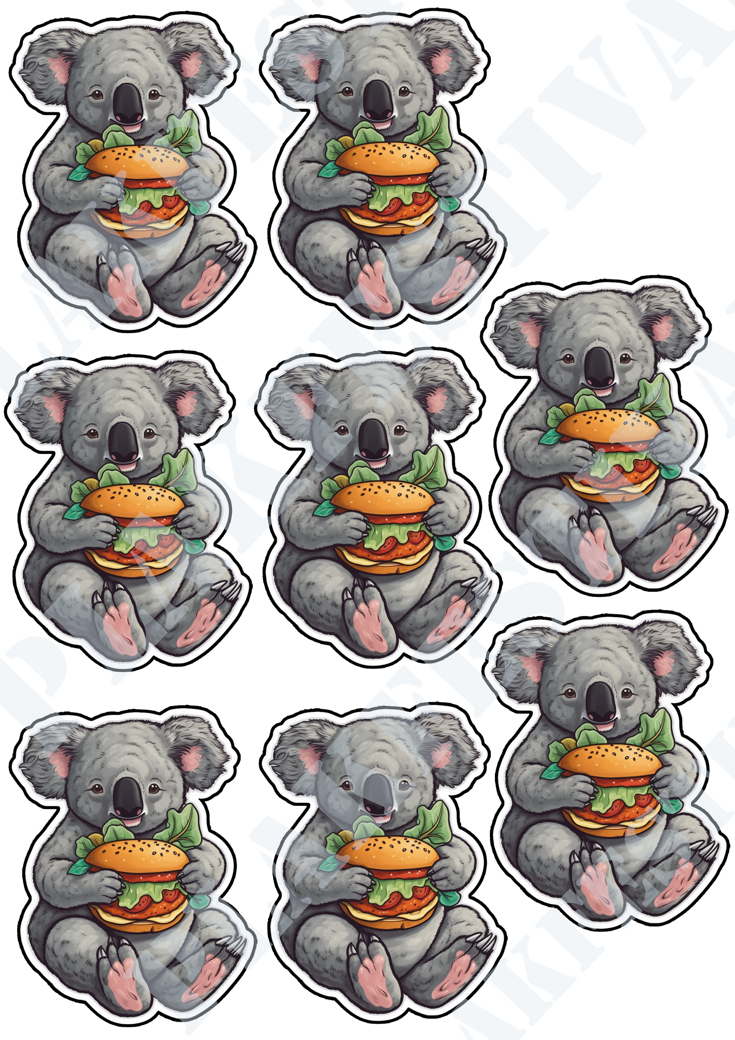 Koala Cravings: A Treat with Juicy Hamburgers