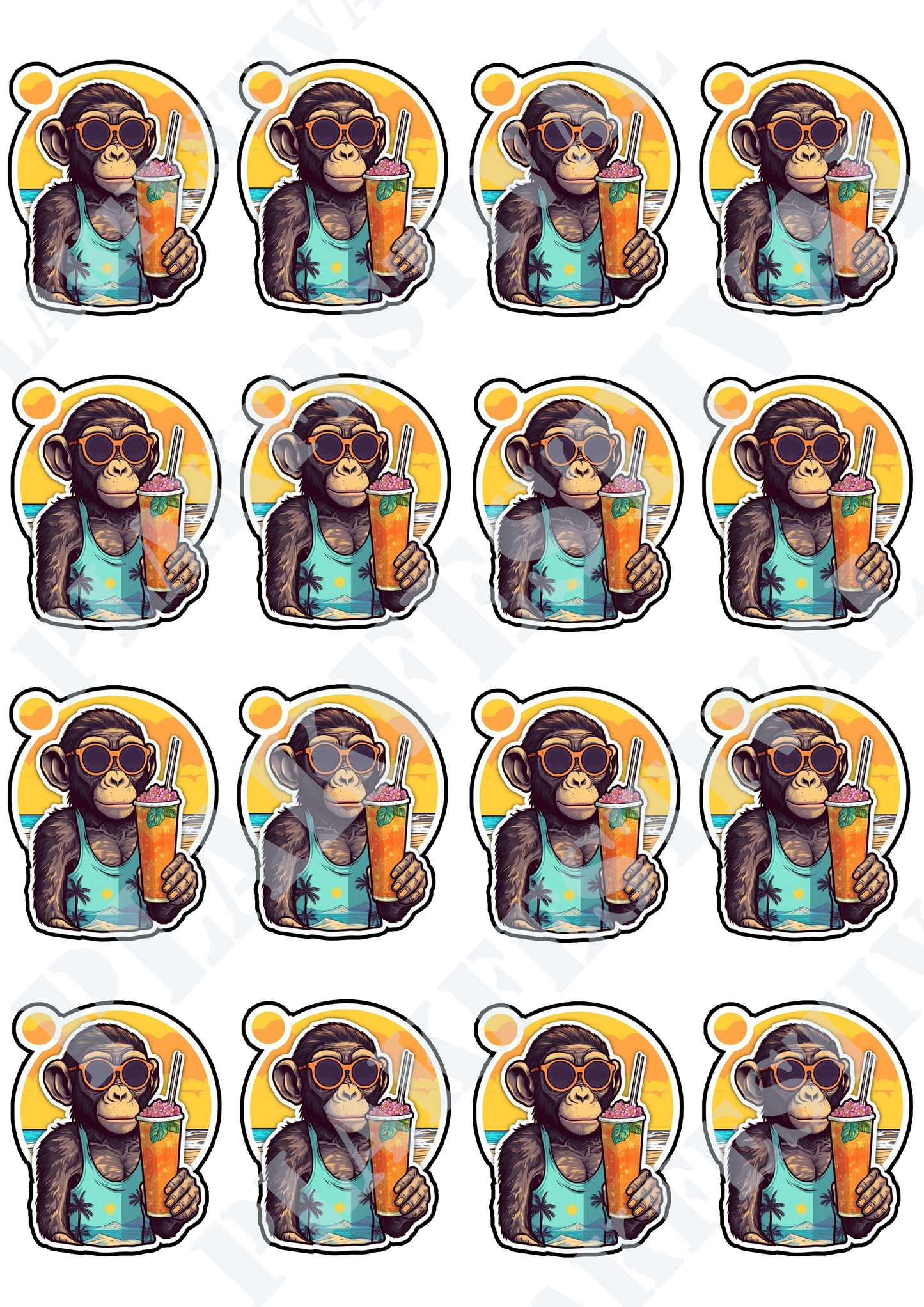 Boost your style with our 'Beach Explorer' sticker | The ultimate mix of adventurous monkey-ness and beachtastic coolness!