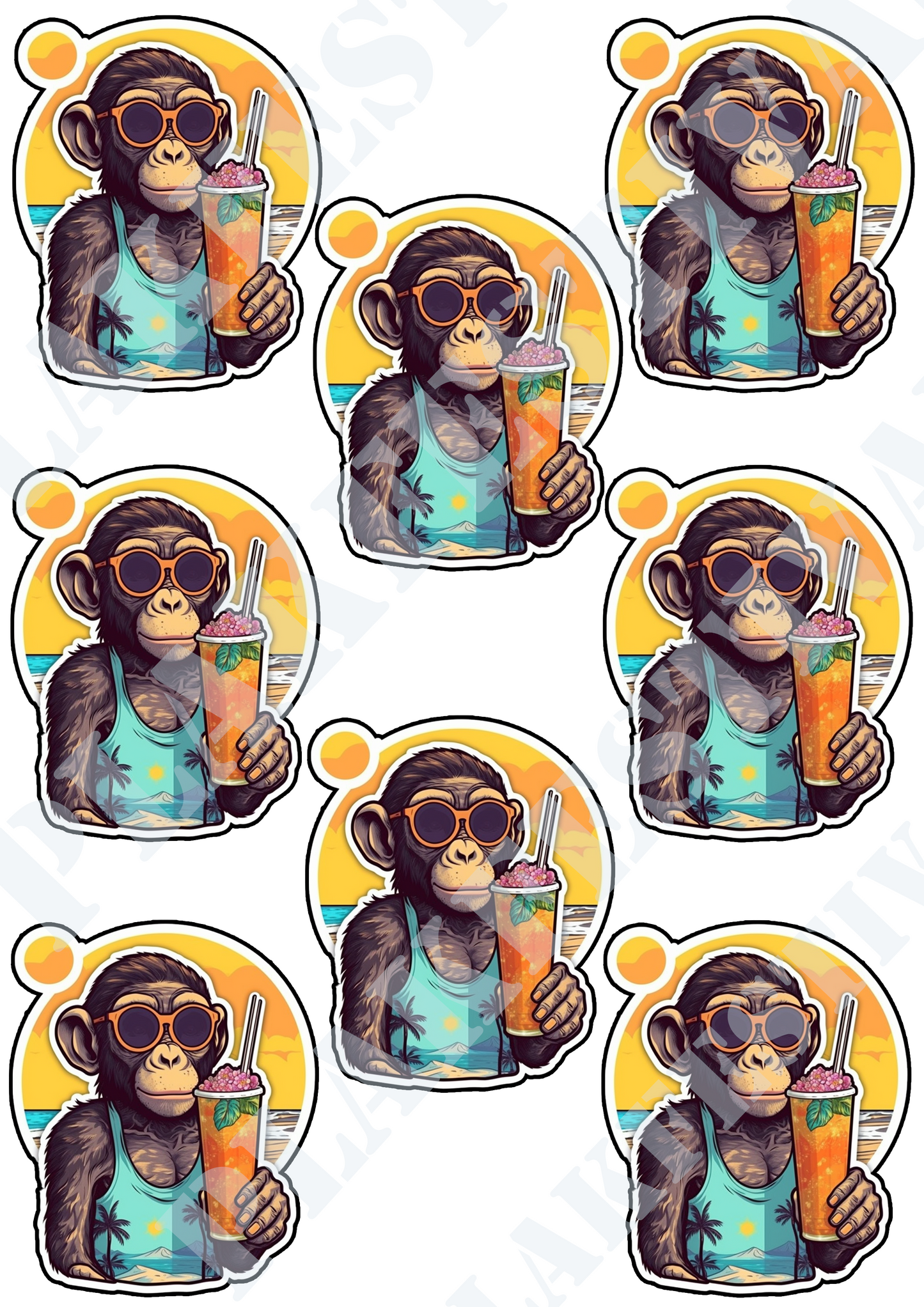 Boost your style with our 'Beach Explorer' sticker | The ultimate mix of adventurous monkey-ness and beachtastic coolness!