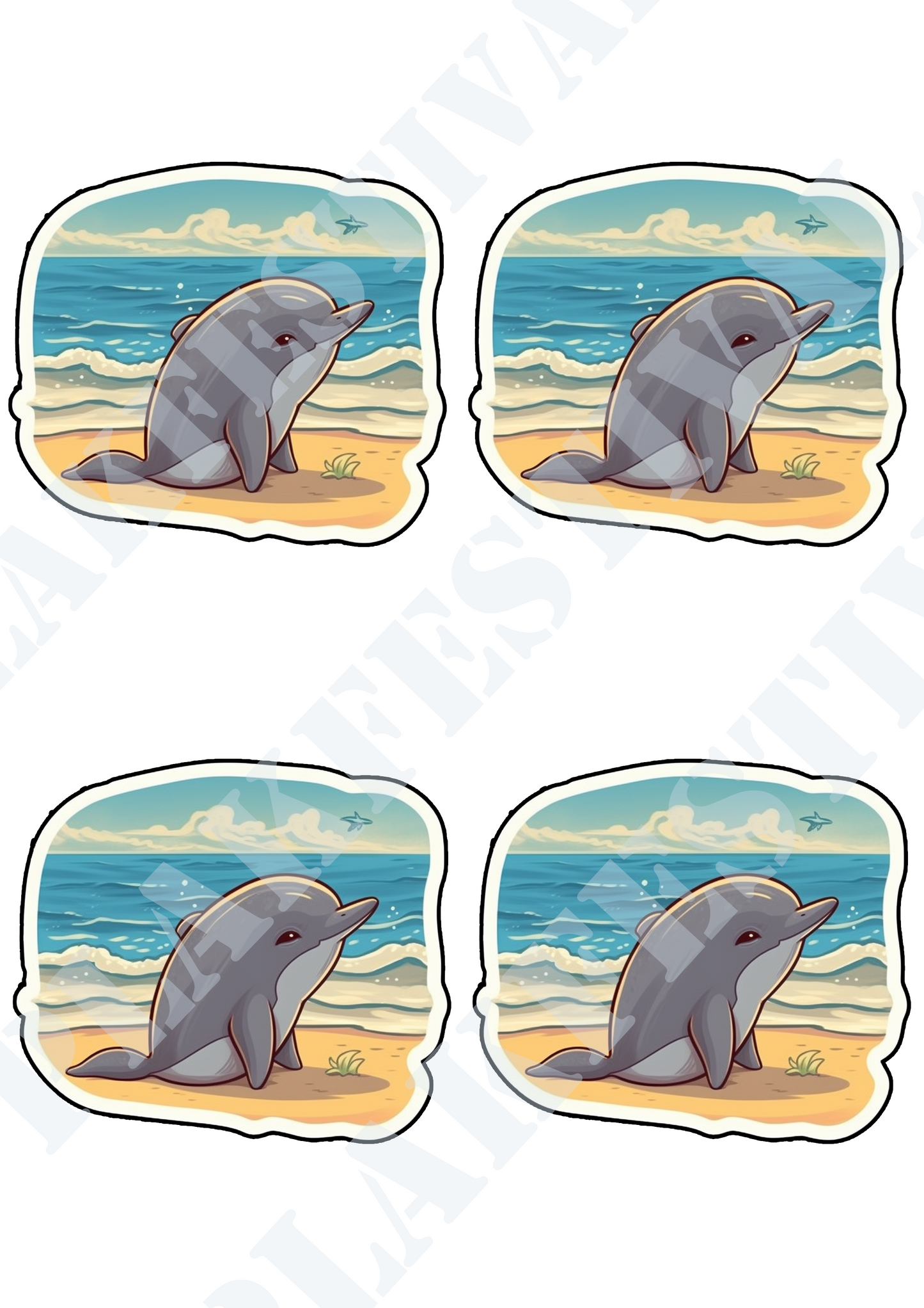 Enrich your world with our 'Dolphin Delight' sticker | Bring a spark of playfulness and tropical joy into your life!