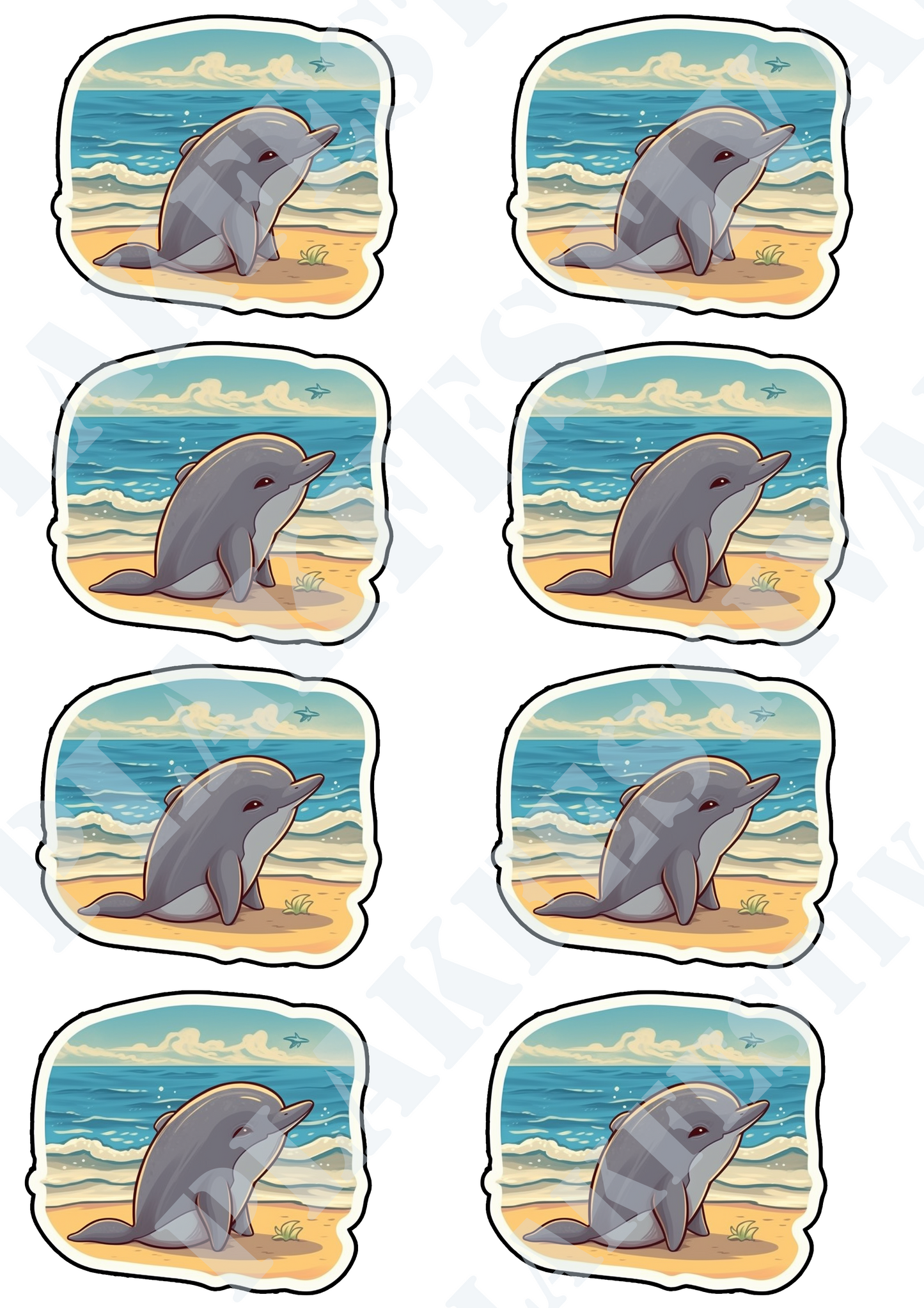 Enrich your world with our 'Dolphin Delight' sticker | Bring a spark of playfulness and tropical joy into your life!