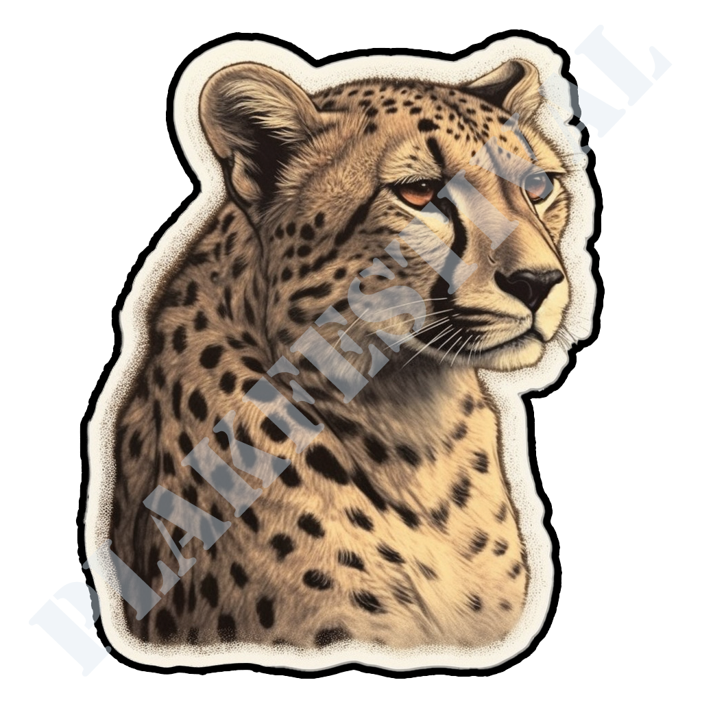 Maak een statement met onze 'Cheetah's Pride' sticker | Een fusie van kracht en stijl voor degenen die hun wildernisgeest willen tonen!