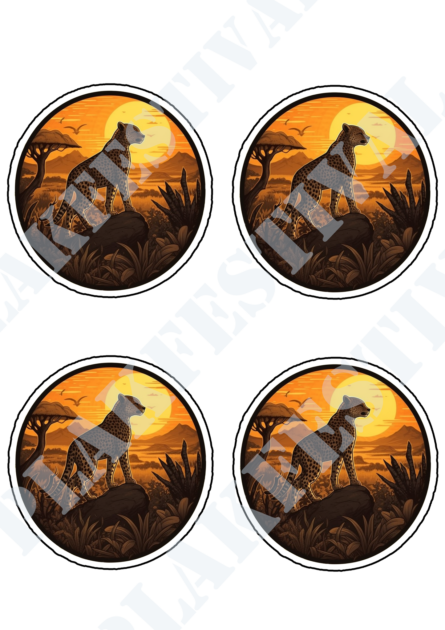 Enrich your world with the 'Savannah Elegance' sticker | An impressive celebration of the elegant strength and independence of the cheetah in the vast savannah!