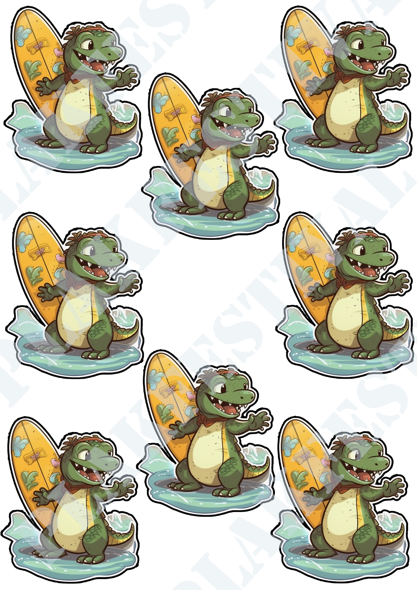 Dive into Adventure with our 'Surfing Croc' Sticker | The Perfect Wave of Crocodile Fun!