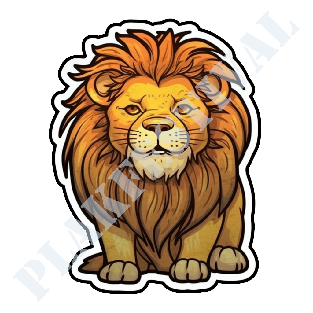 Ontspan in Stijl met onze 'Laid-Back Lion' Sticker | Een Leeuw vol Chill Vibes!