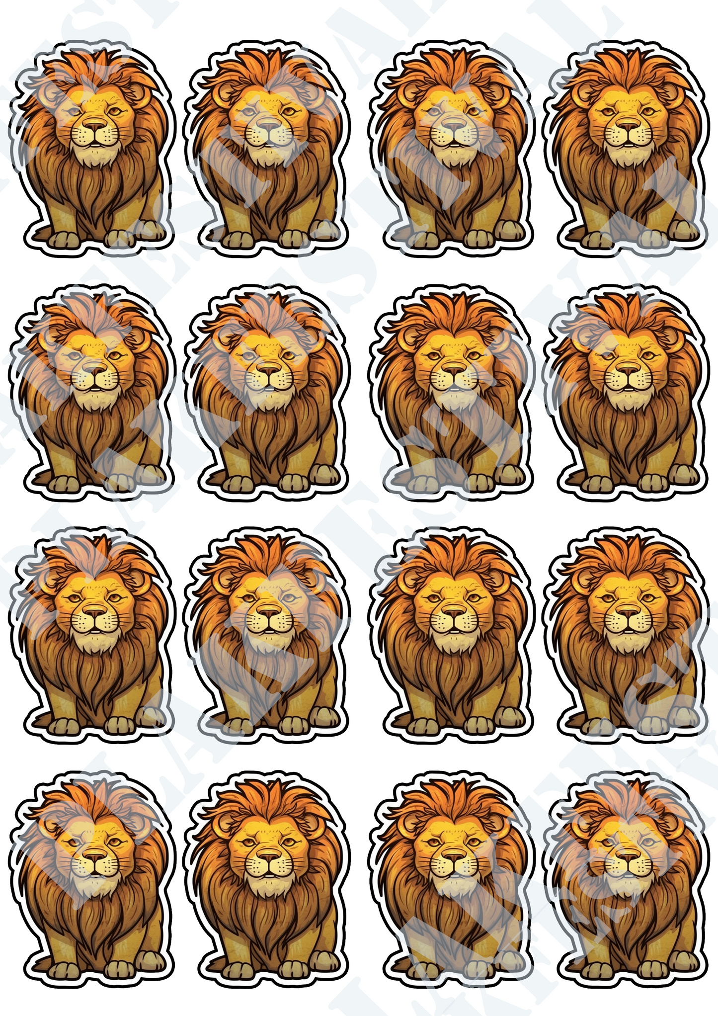 Relax in Style with our 'Laid-Back Lion' Sticker | A Lion full of Chill Vibes!