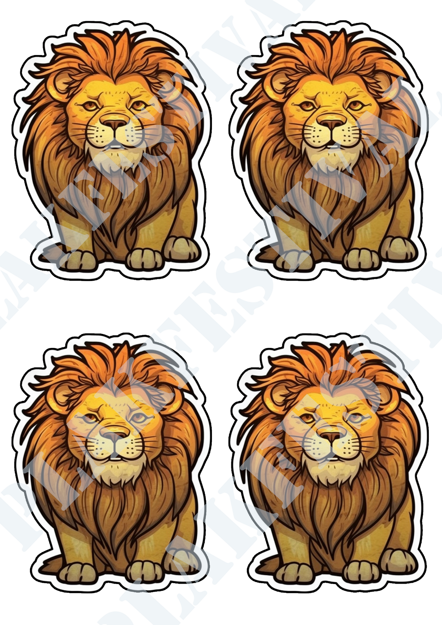 Ontspan in Stijl met onze 'Laid-Back Lion' Sticker | Een Leeuw vol Chill Vibes!