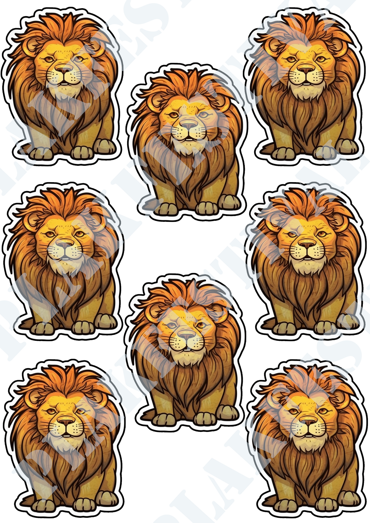 Relax in Style with our 'Laid-Back Lion' Sticker | A Lion full of Chill Vibes!