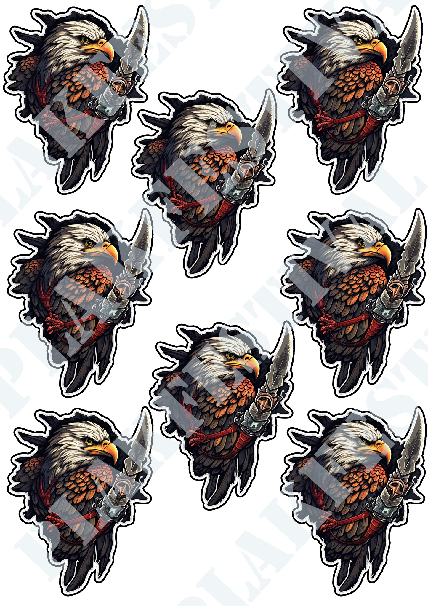 Decorate your world with our 'Skyward Soaring Eagle' sticker | A majestic eagle with a powerful surprise in the sky!