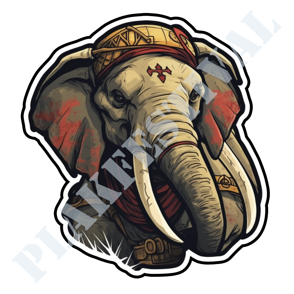 Verrijk je wereld met onze 'Majestic Elephant' sticker | Een majestueuze olifant in al zijn glorie!