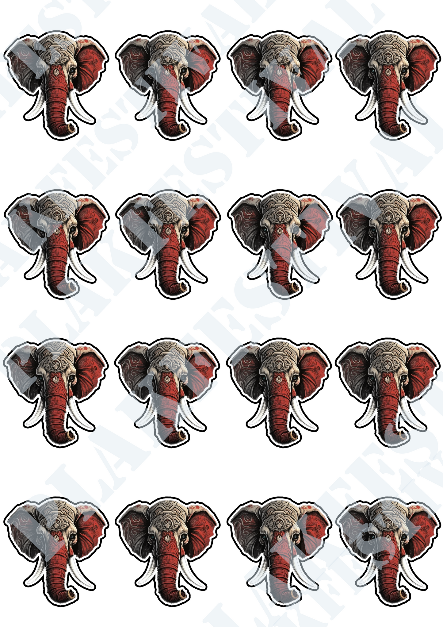 Verrijk je wereld met onze 'Warrior Elephant' sticker | Een Epische Uiting van Kracht en Onverschrokkenheid!