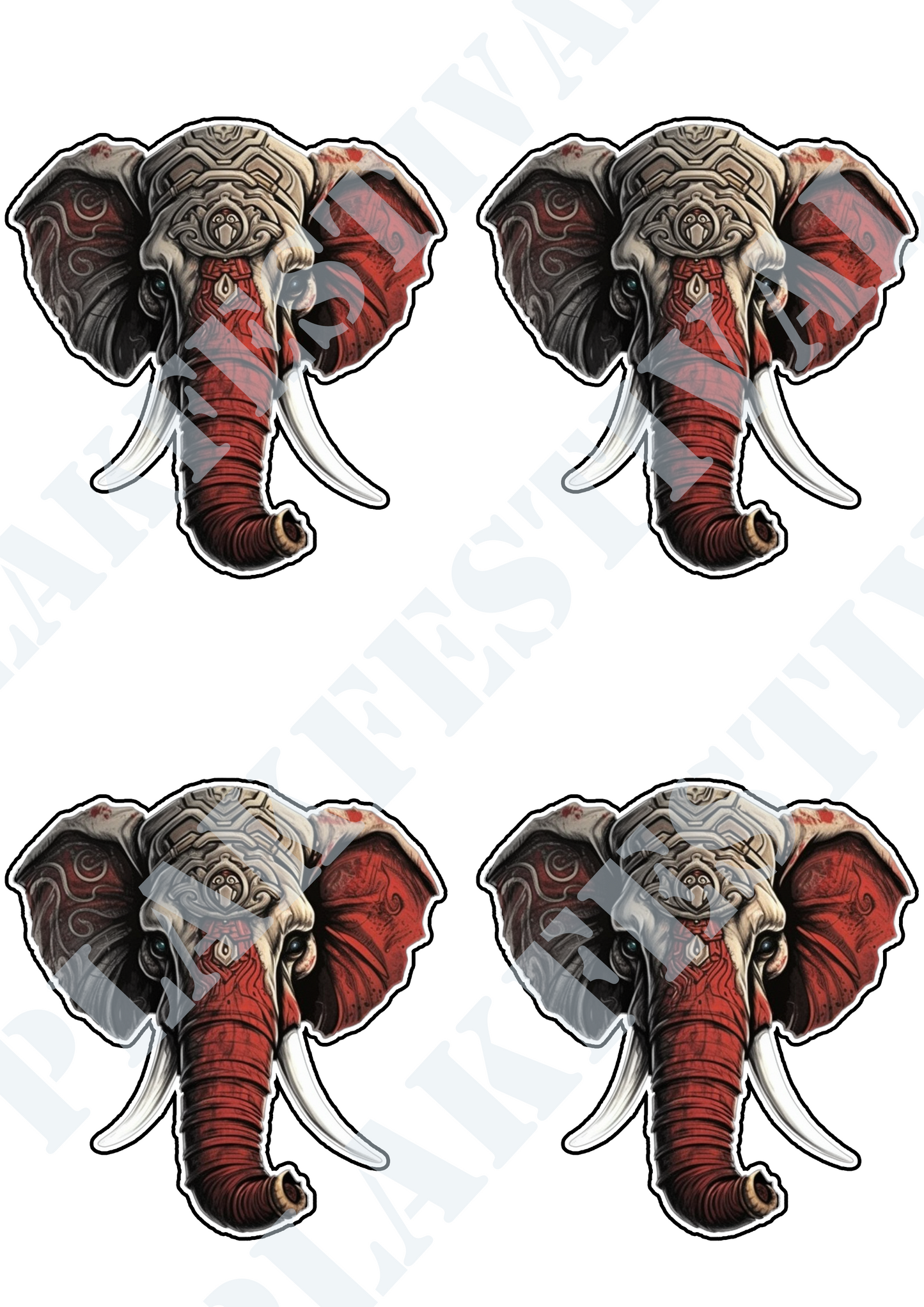 Enrich your world with our 'Warrior Elephant' sticker | An Epic Expression of Power and Fearlessness!