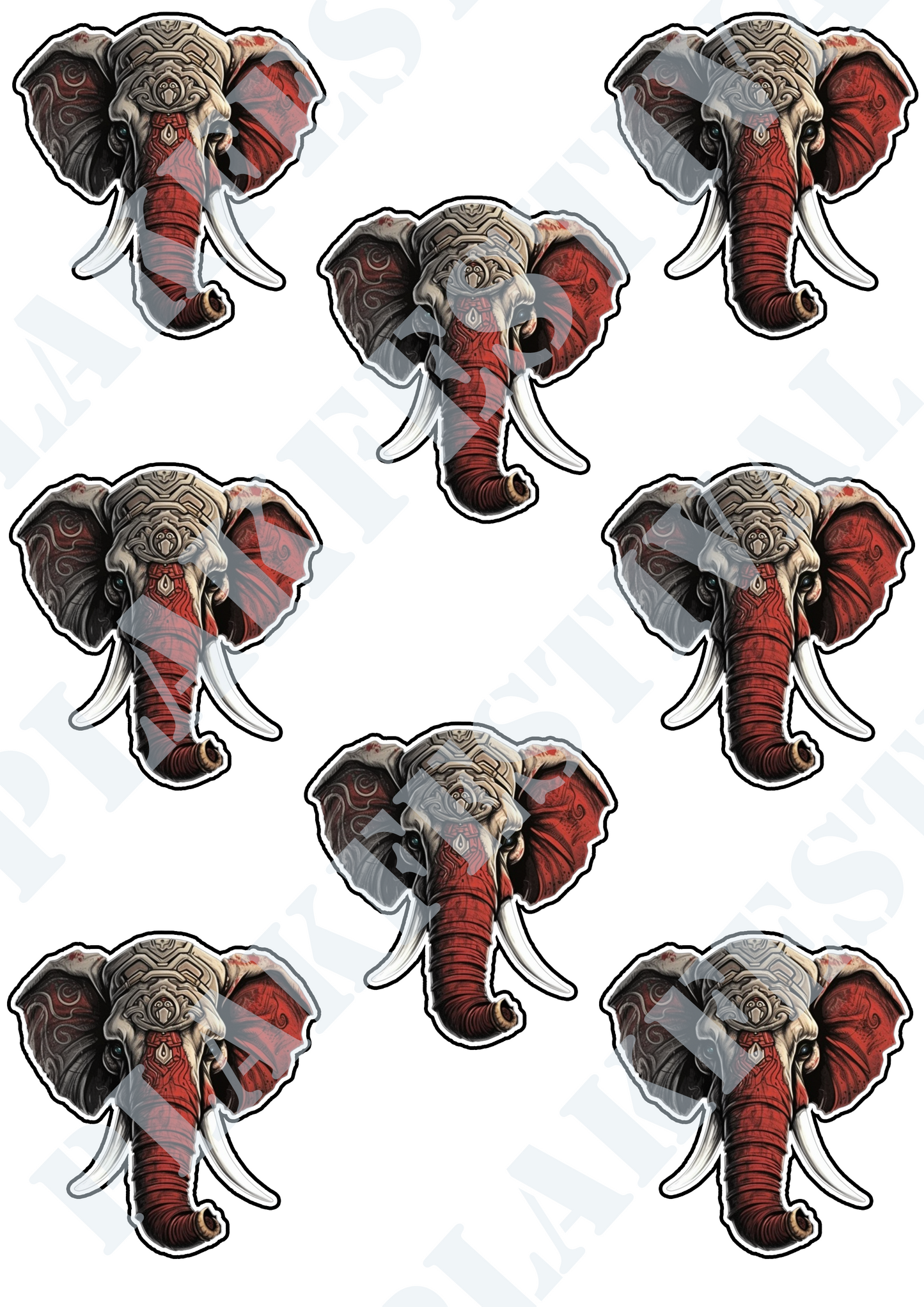 Enrich your world with our 'Warrior Elephant' sticker | An Epic Expression of Power and Fearlessness!