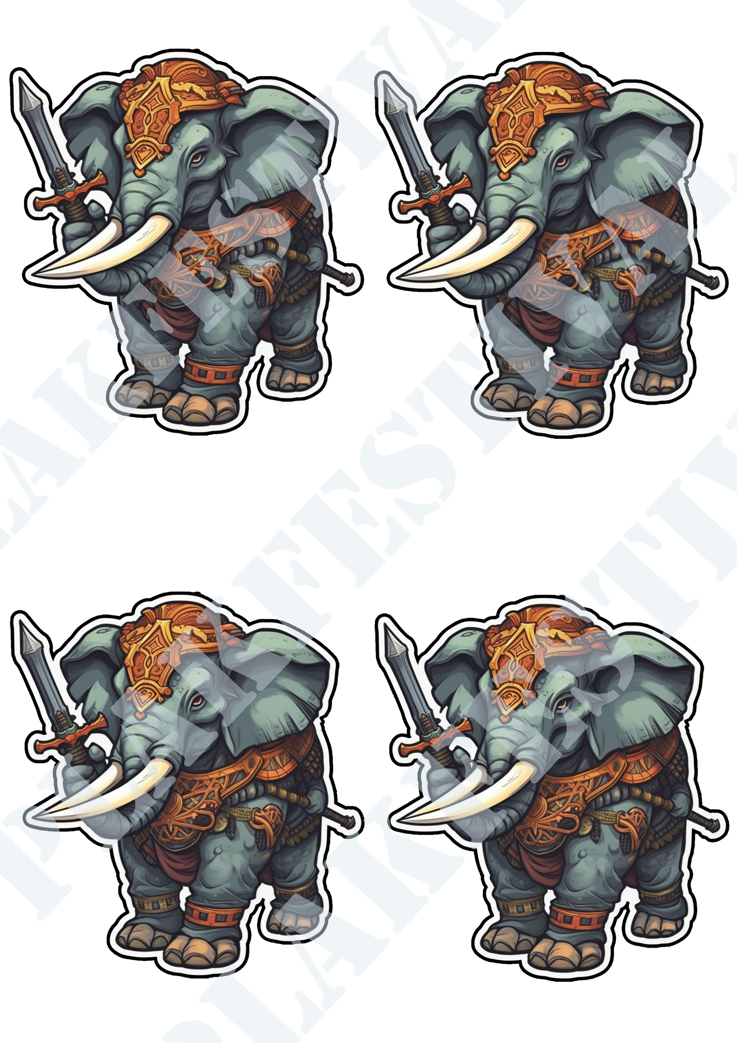 Enter the battlefield with our 'Battle Elephant' sticker | Powerful symbol of perseverance and majestic strength! 