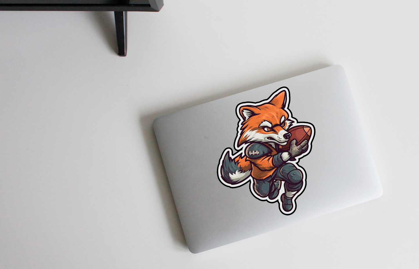 Betreed het speelveld met onze 'Rugby Fox Warrior' sticker | Een epische mix van brute kracht en ontembare geest!