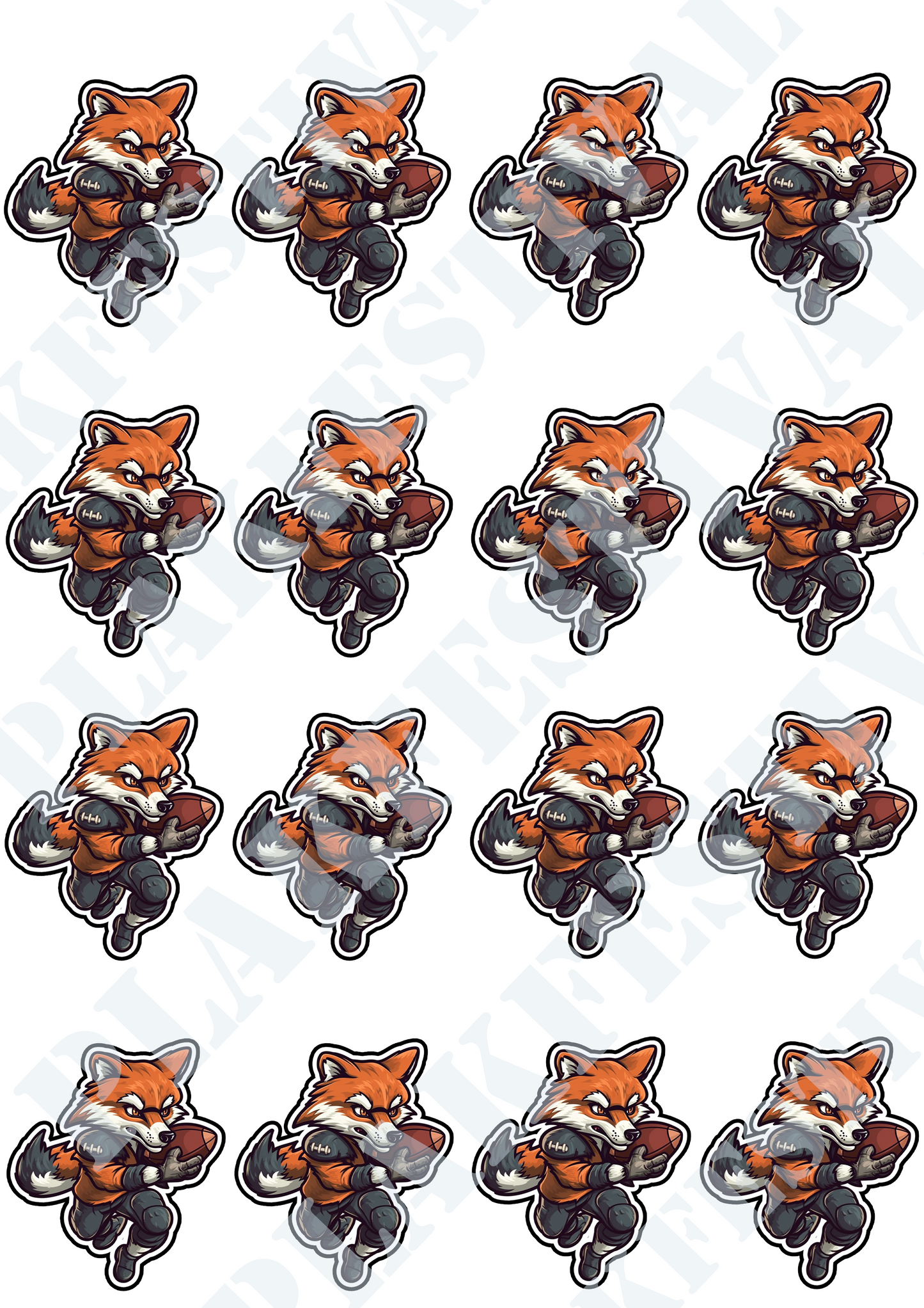 Betreed het speelveld met onze 'Rugby Fox Warrior' sticker | Een epische mix van brute kracht en ontembare geest!