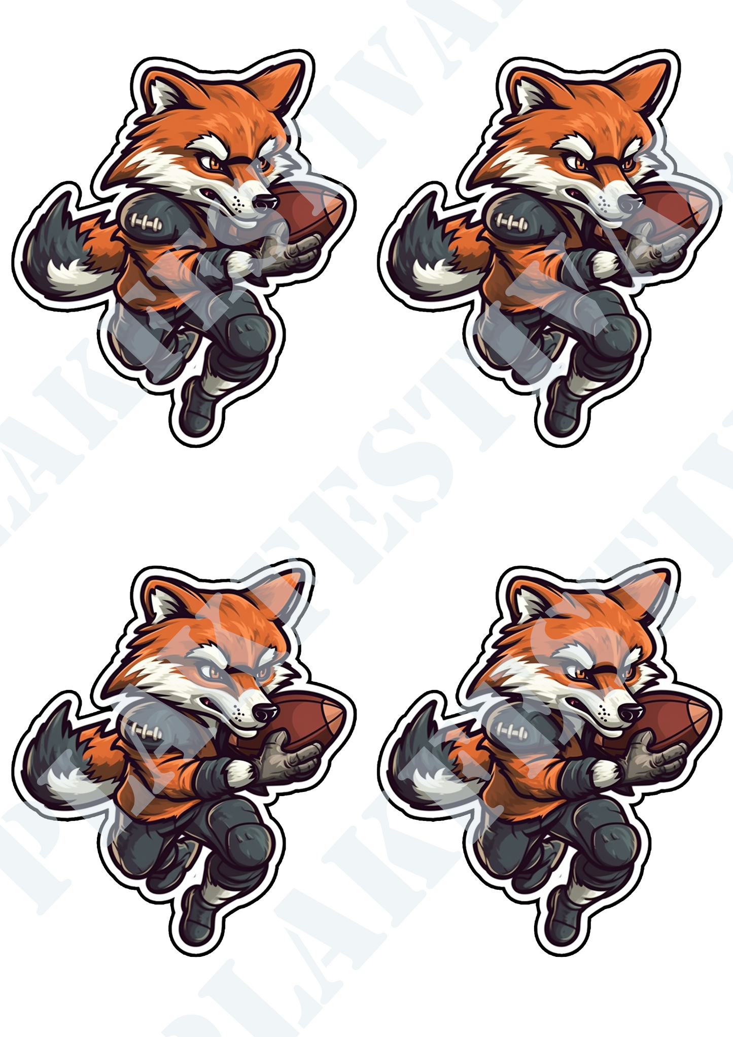 Enter the playing field with our 'Rugby Fox Warrior' sticker | An epic mix of brute force and indomitable spirit! 