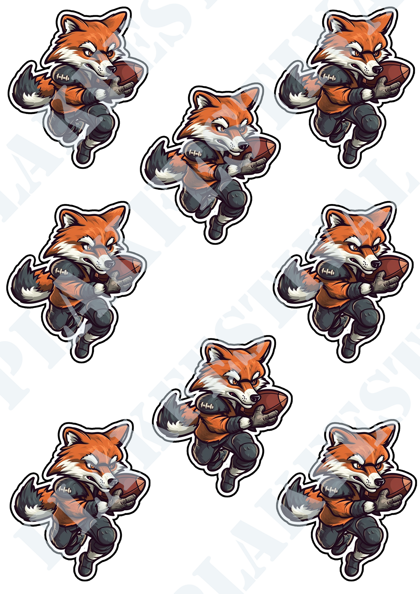 Enter the playing field with our 'Rugby Fox Warrior' sticker | An epic mix of brute force and indomitable spirit! 