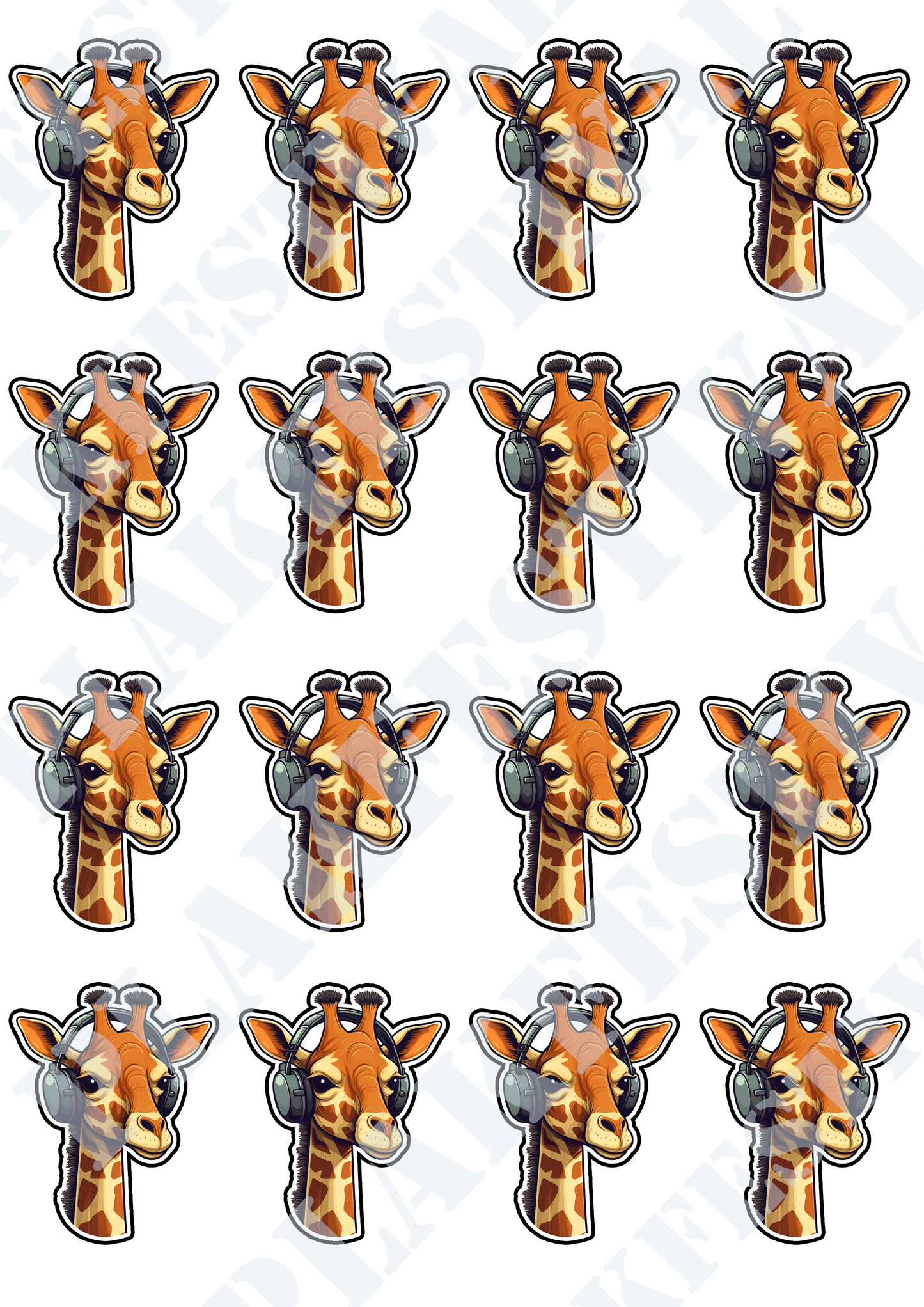 Discover the Rhythms of the Wilderness with our 'Groovy Giraffe' Sticker | A Melodic Adventure in Nature!