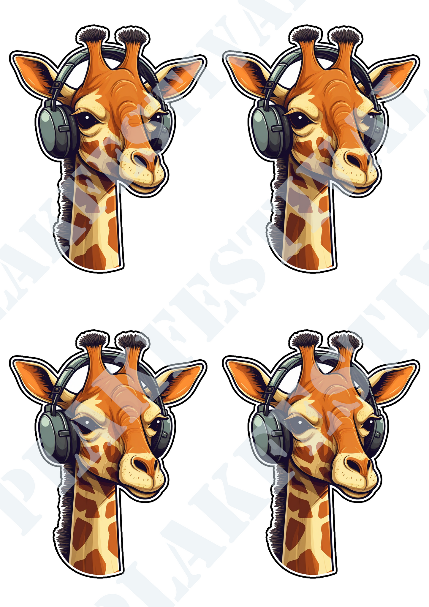 Ontdek de Ritmes van de Wildernis met onze 'Groovy Giraffe' Sticker | Een Melodieus Avontuur in de Natuur!