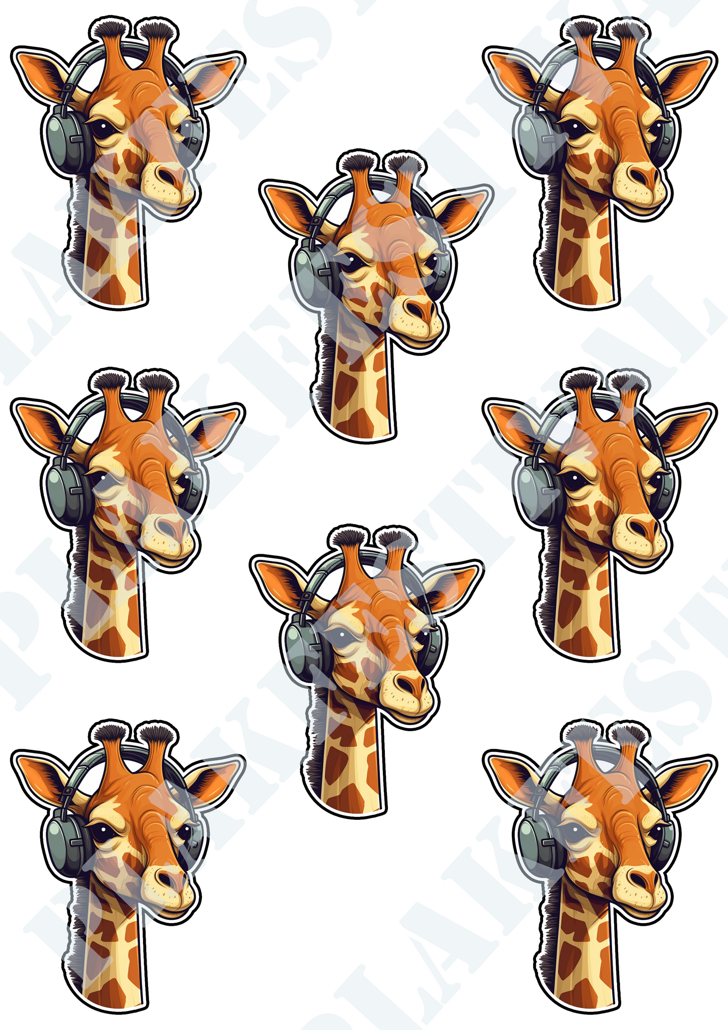 Ontdek de Ritmes van de Wildernis met onze 'Groovy Giraffe' Sticker | Een Melodieus Avontuur in de Natuur!