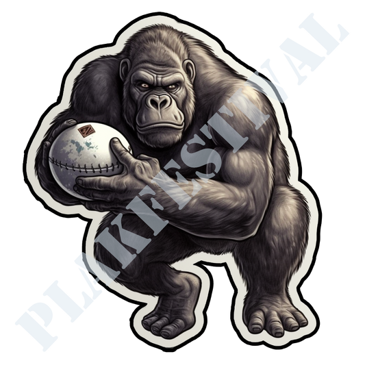 Unleash the indomitable power of our 'Rugby Beast' sticker | Dominate the field with unparalleled willpower!