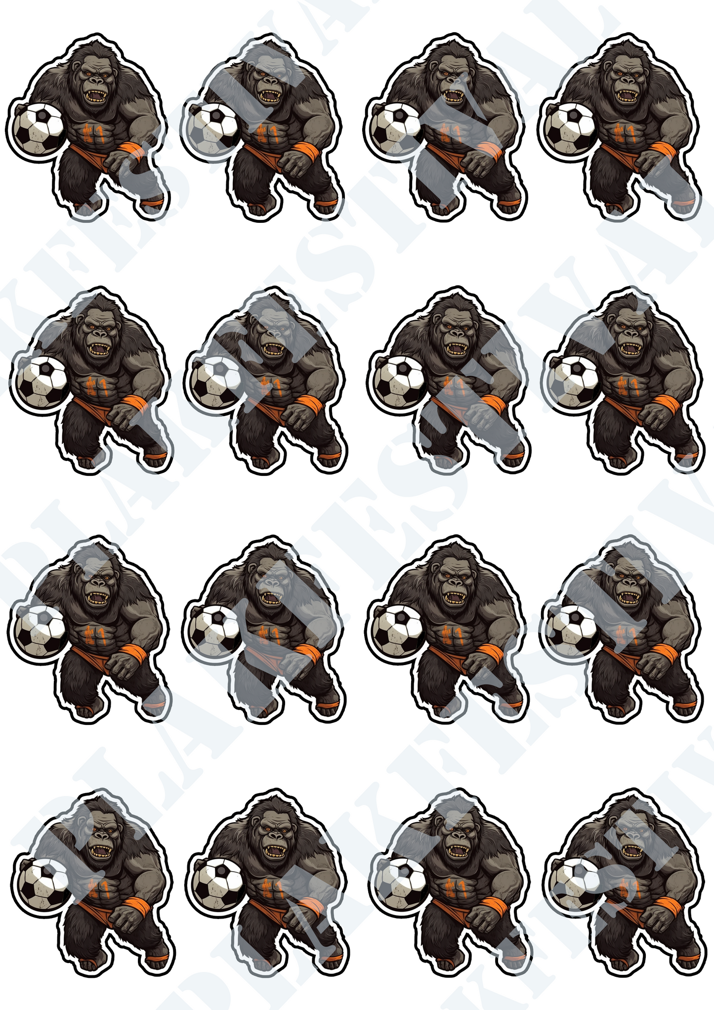 Scream of excitement for the 'Goalkeeper Gorilla' sticker | A gorilla with unparalleled goalkeeping skills! 