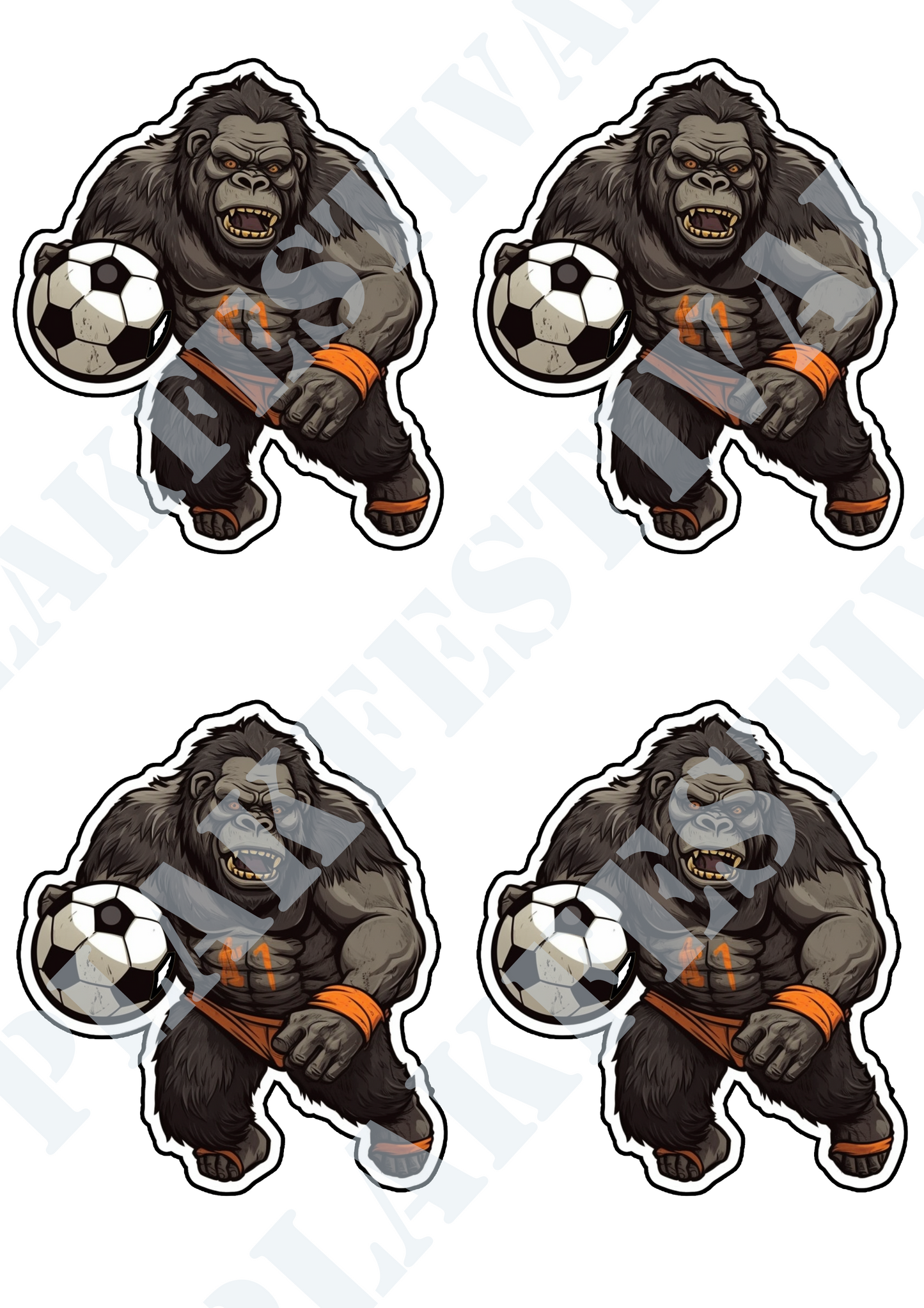 Scream of excitement for the 'Goalkeeper Gorilla' sticker | A gorilla with unparalleled goalkeeping skills! 