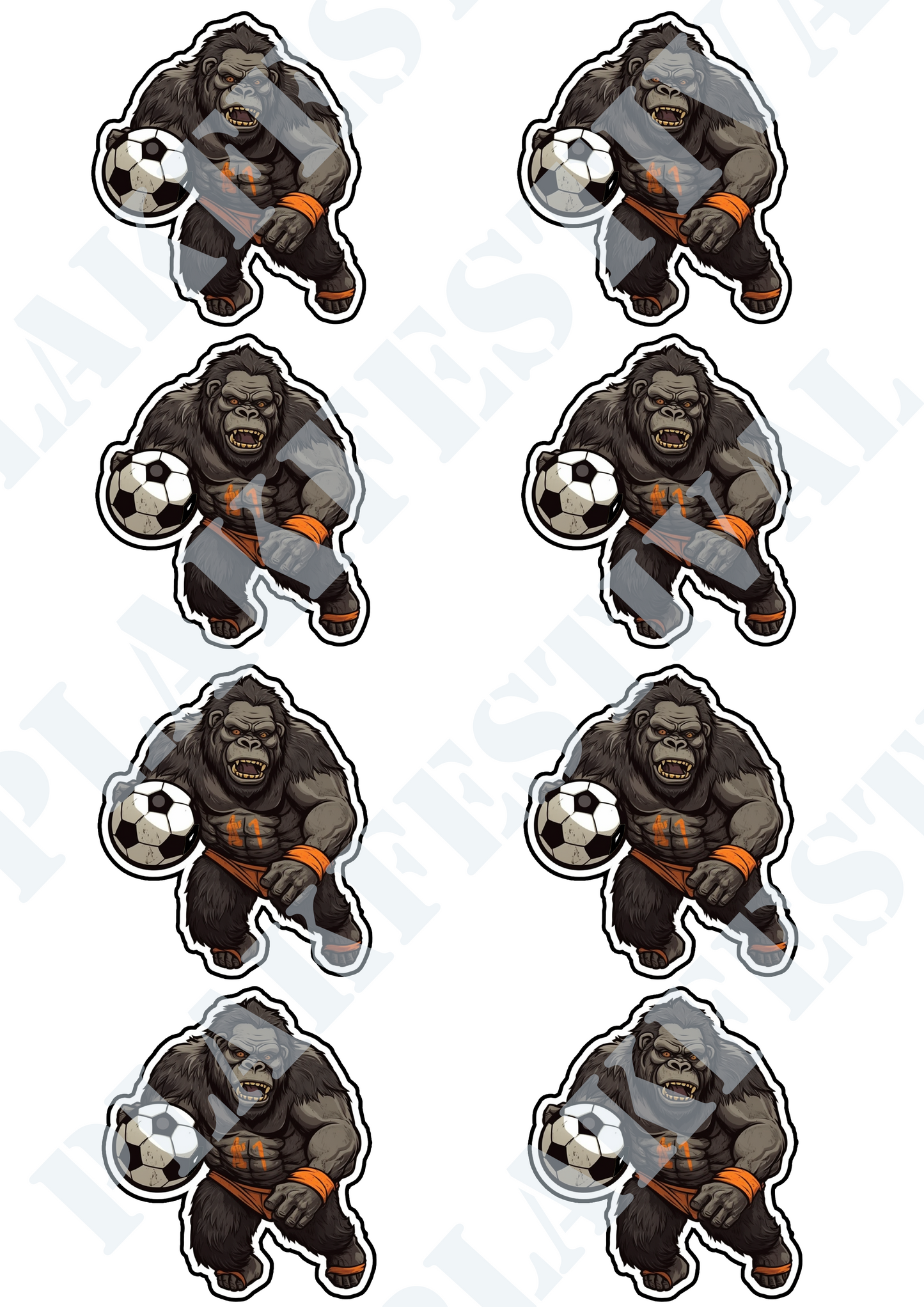 Schreeuw van enthousiasme voor de 'Goalkeeper Gorilla' sticker | Een gorilla met ongeëvenaarde keeperskills!