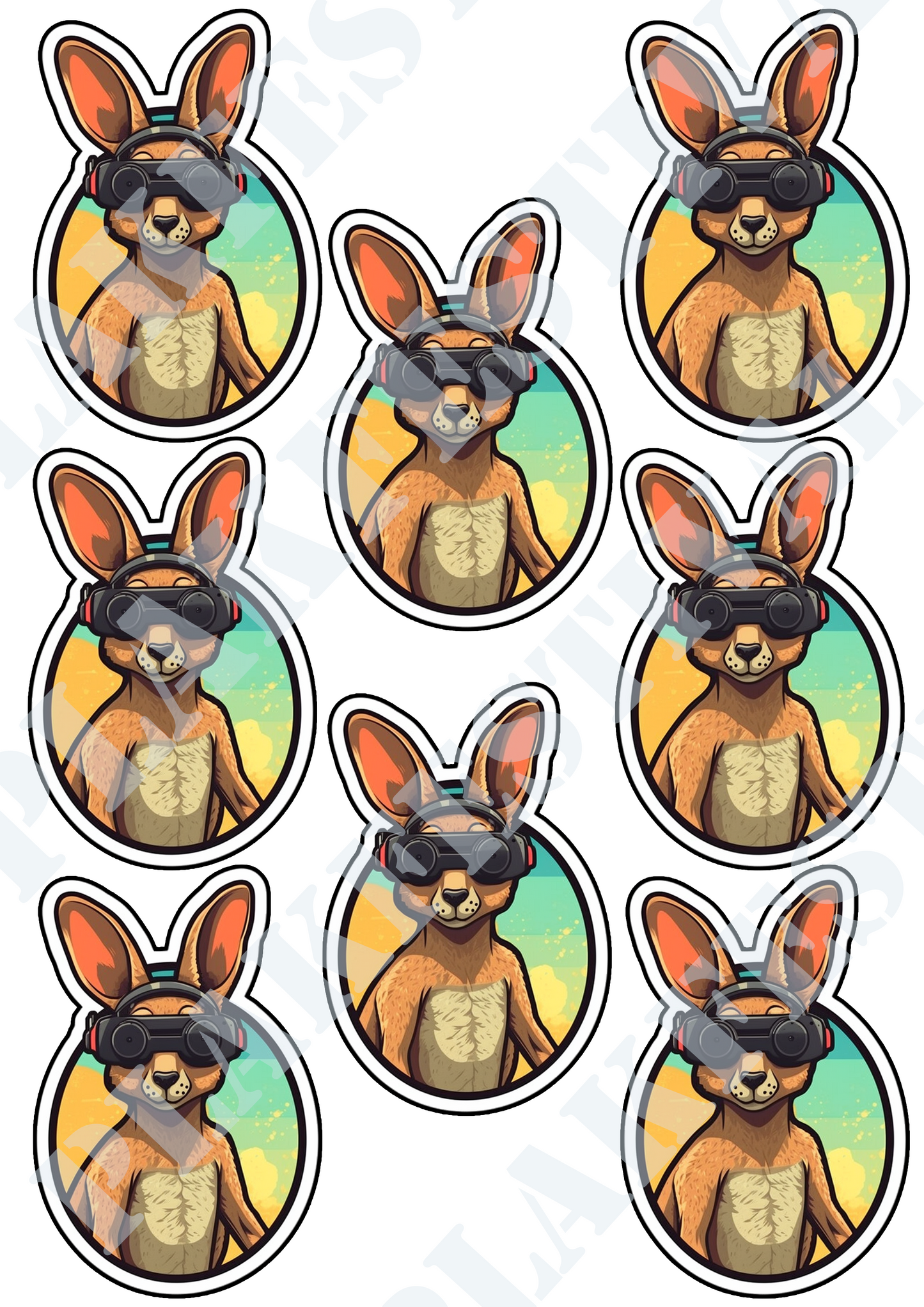 Enter the Darkness with our 'Nocturnal Hopper' Sticker | A Kangaroo of the Night!