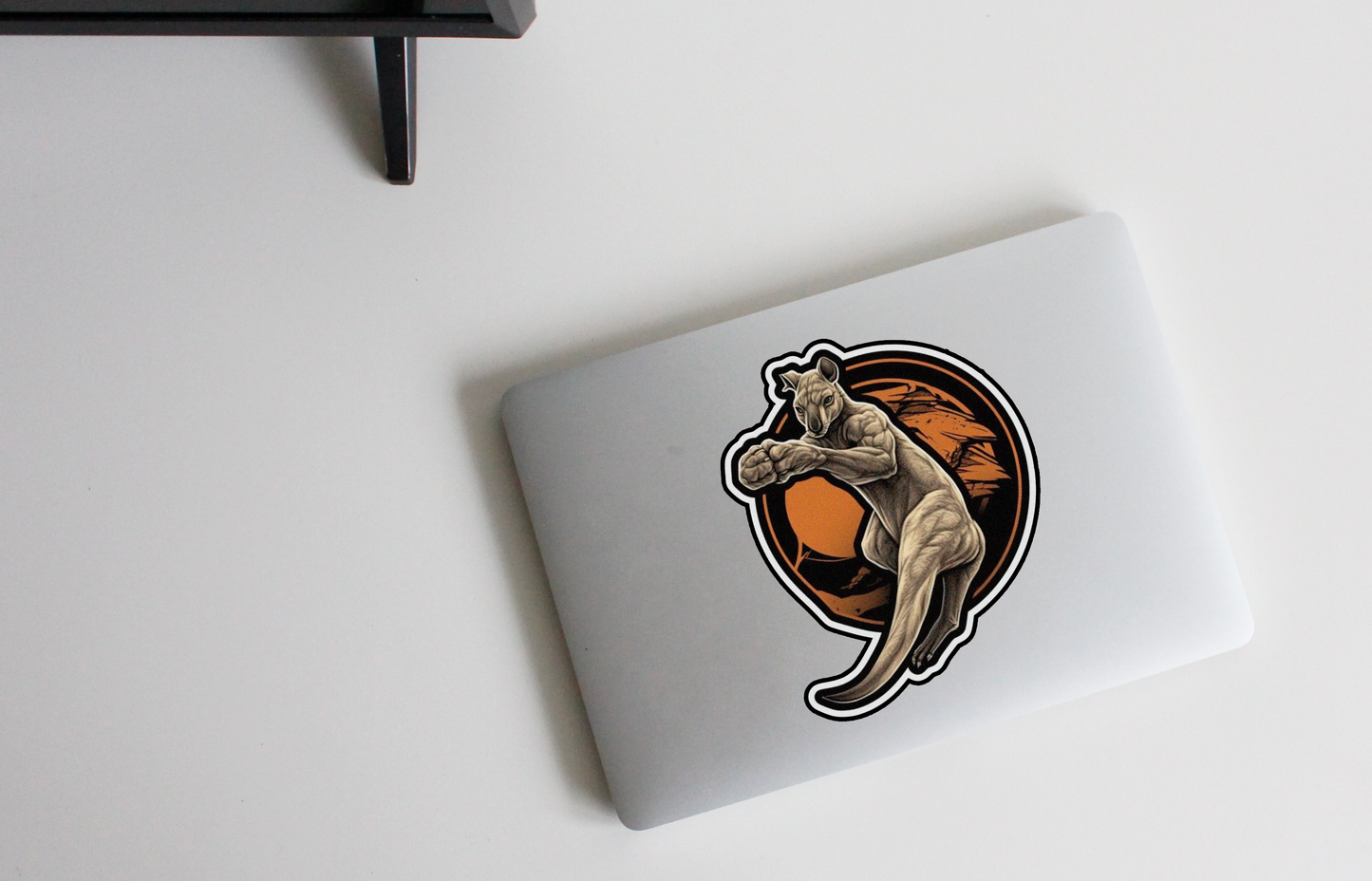 Decorate your world with our 'Combat Kangaroo' sticker | A fighting kangaroo that radiates strength and determination!