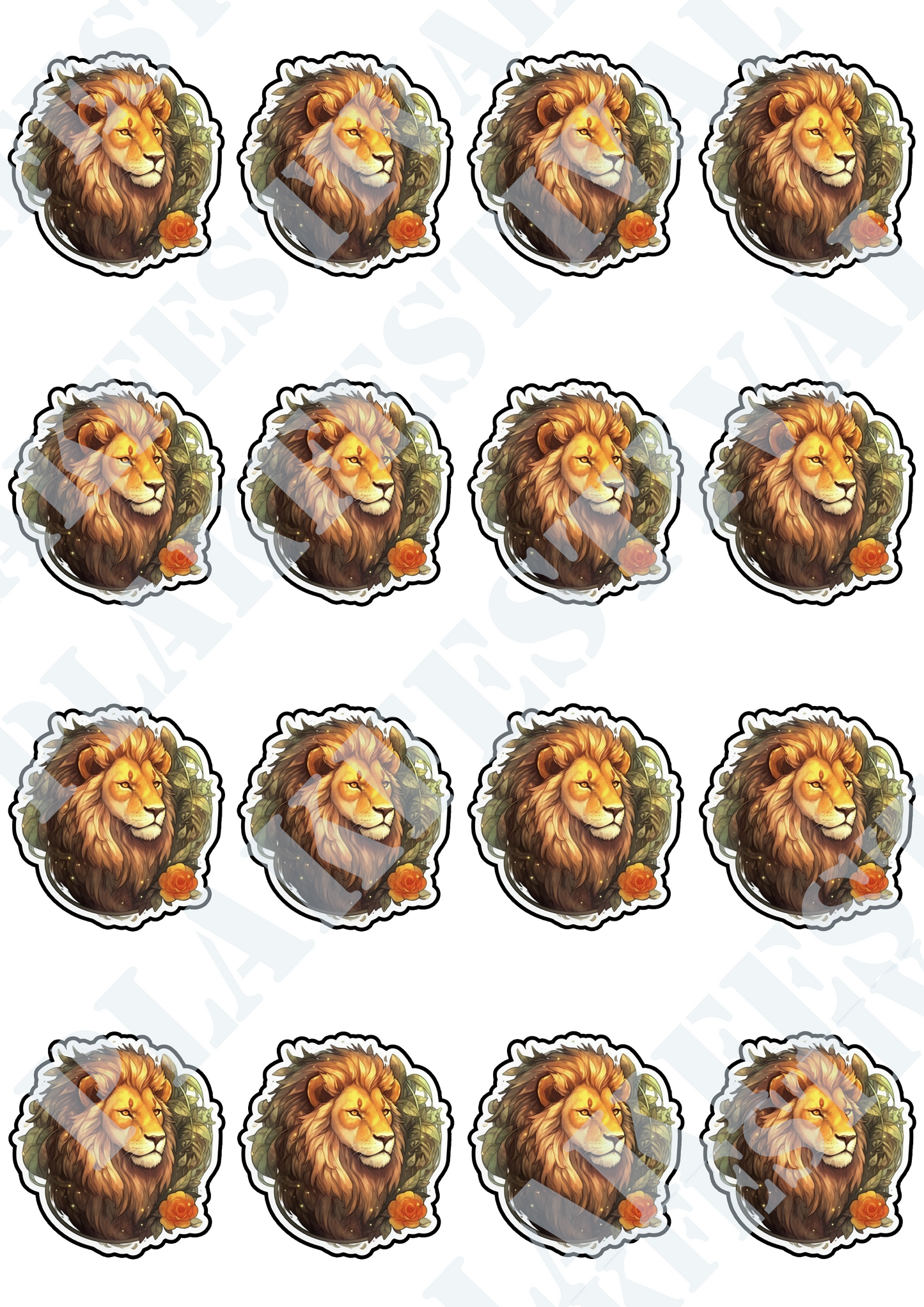 Enrich your World with our 'Wild Beauty' Sticker | A Breathtaking View of the Mighty Lion!