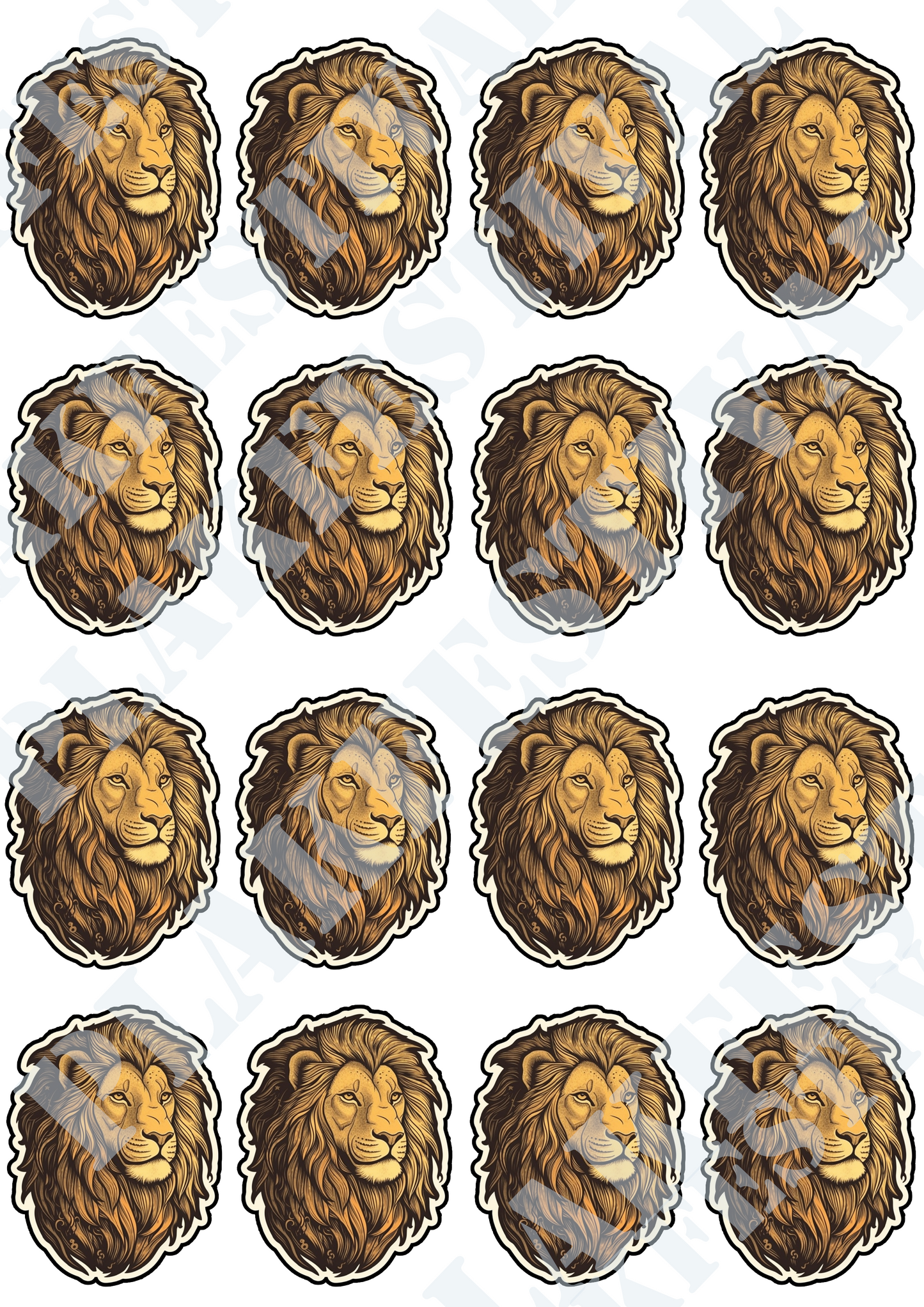 Verrijk je wereld met onze 'Regal Lion' sticker | Een verbluffend realistische leeuw die majestueuze pracht uitstraalt!