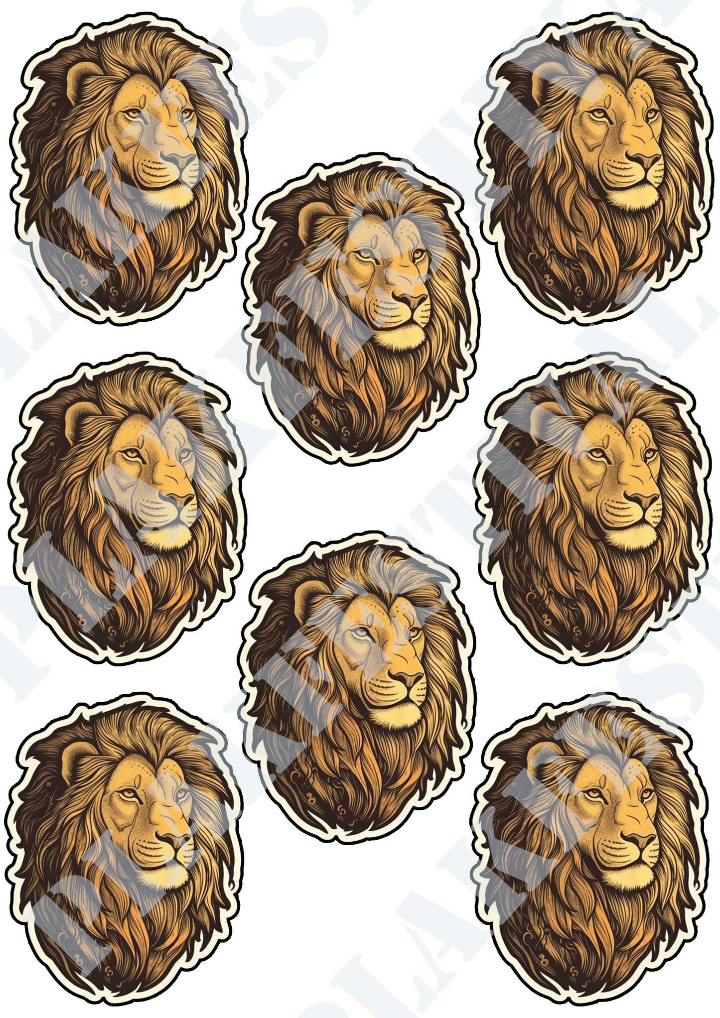 Enrich your world with our 'Regal Lion' sticker | A stunningly realistic lion that radiates majestic splendor!