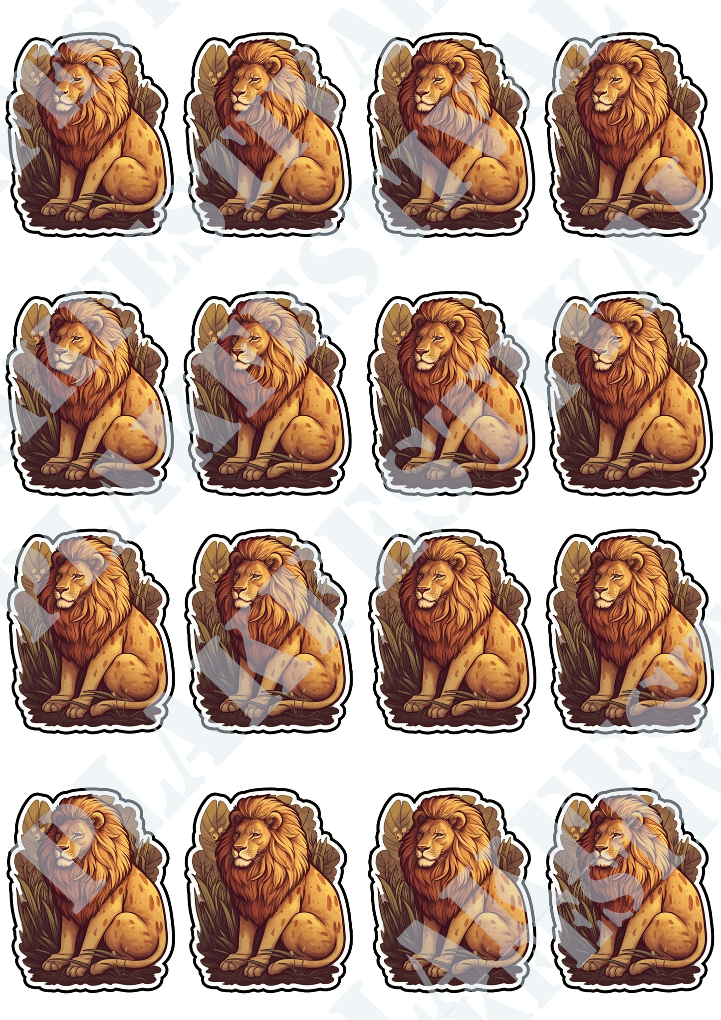 Discover the Wilderness with our 'Jungle King' Sticker | A Mighty Lion Ruling the Jungle!