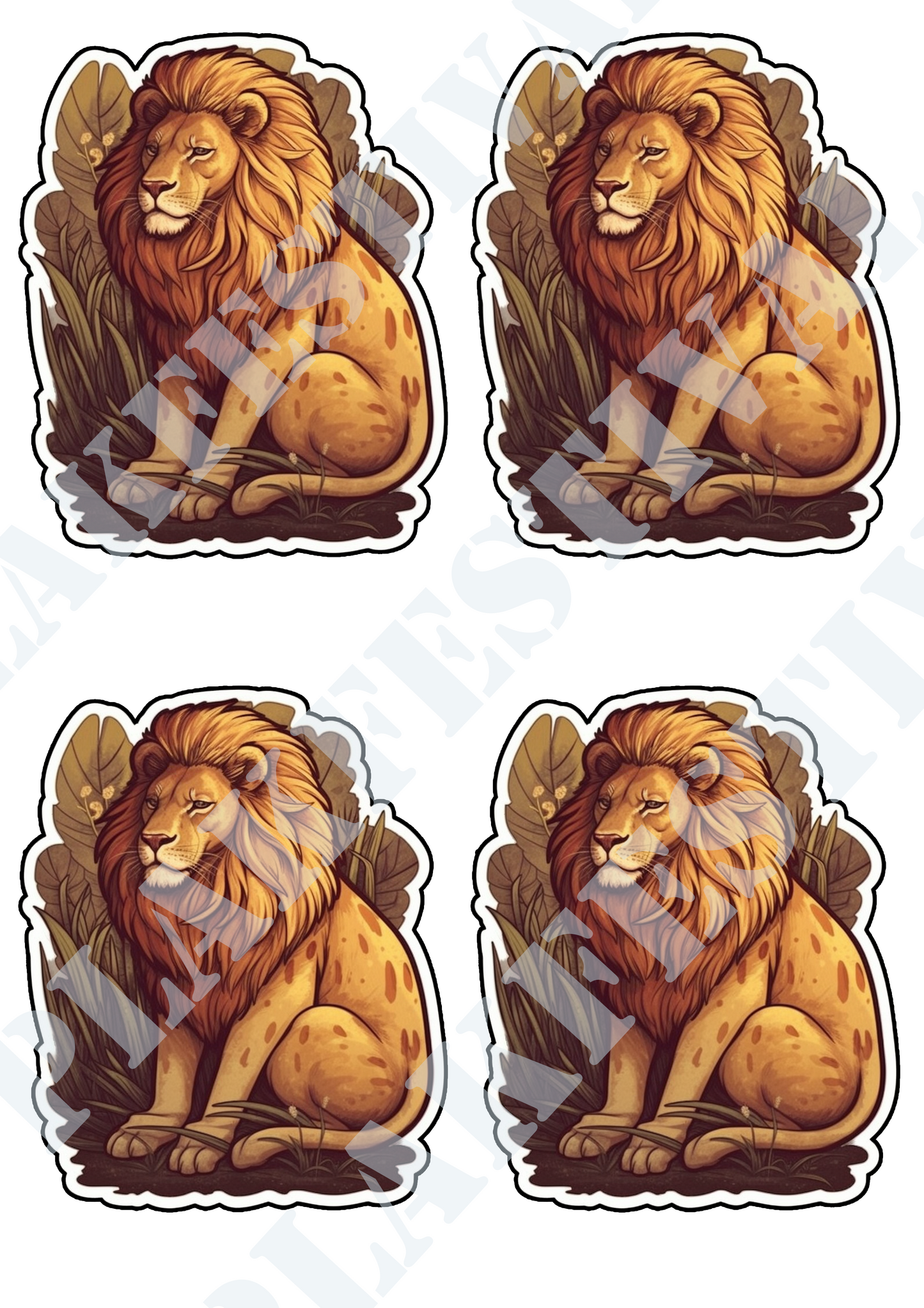 Ontdek de Wildernis met onze 'Jungle King' Sticker | Een Machtige Leeuw Heersend over de Jungle!