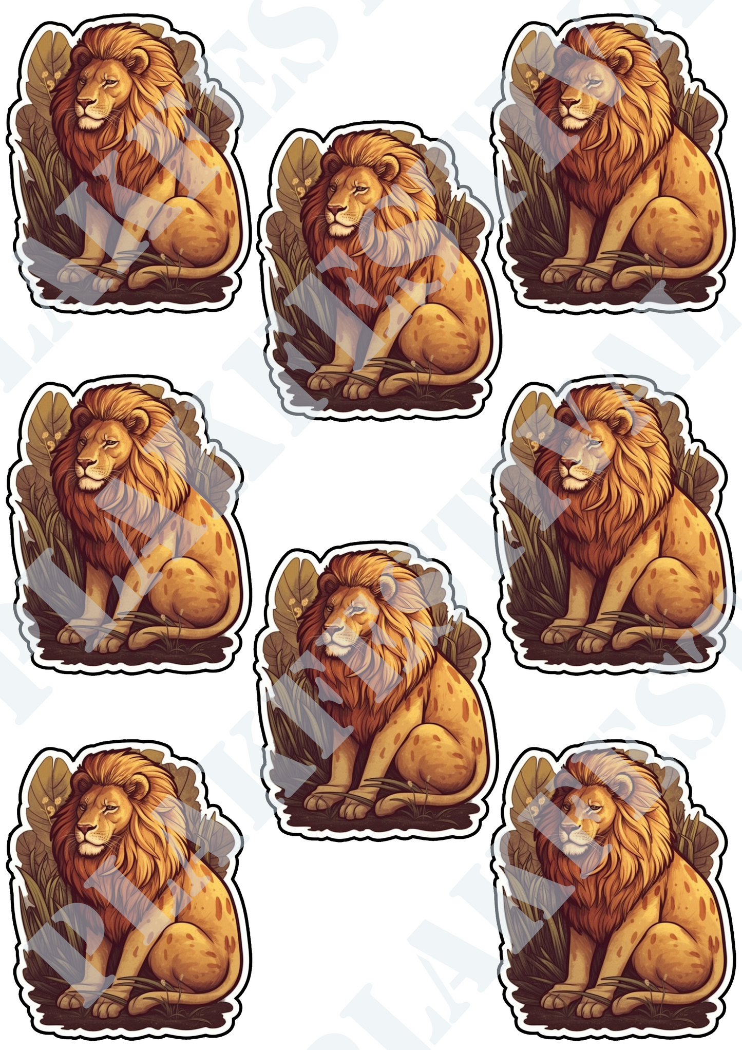 Ontdek de Wildernis met onze 'Jungle King' Sticker | Een Machtige Leeuw Heersend over de Jungle!