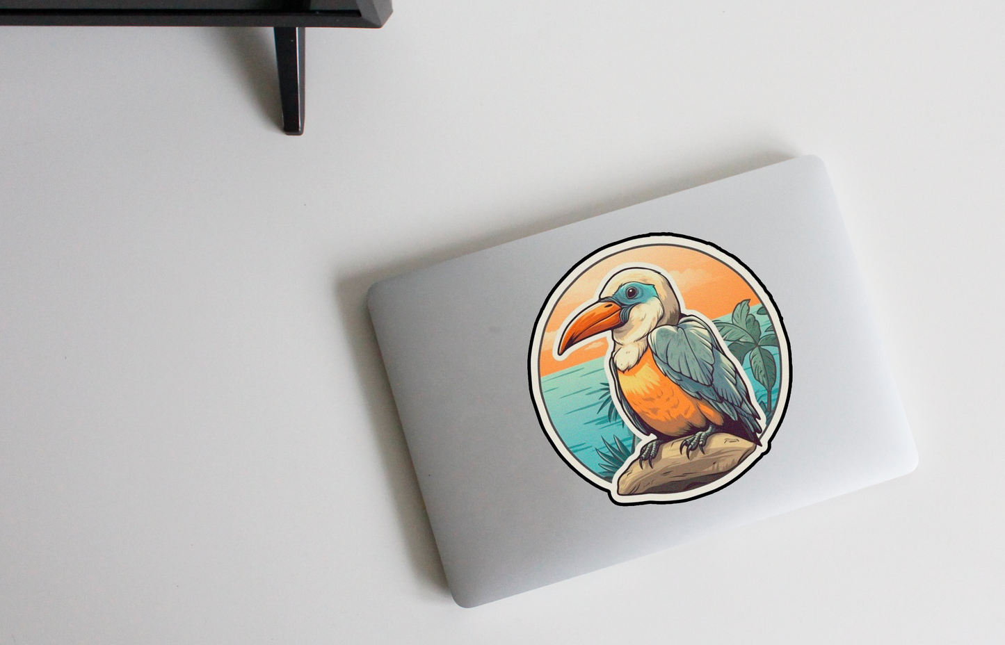 Experience the enchantment of the tropics with our 'Tropical Paradise' sticker | A colorful tribute to the beautiful blue toucan and the lush sub-tropical environment!