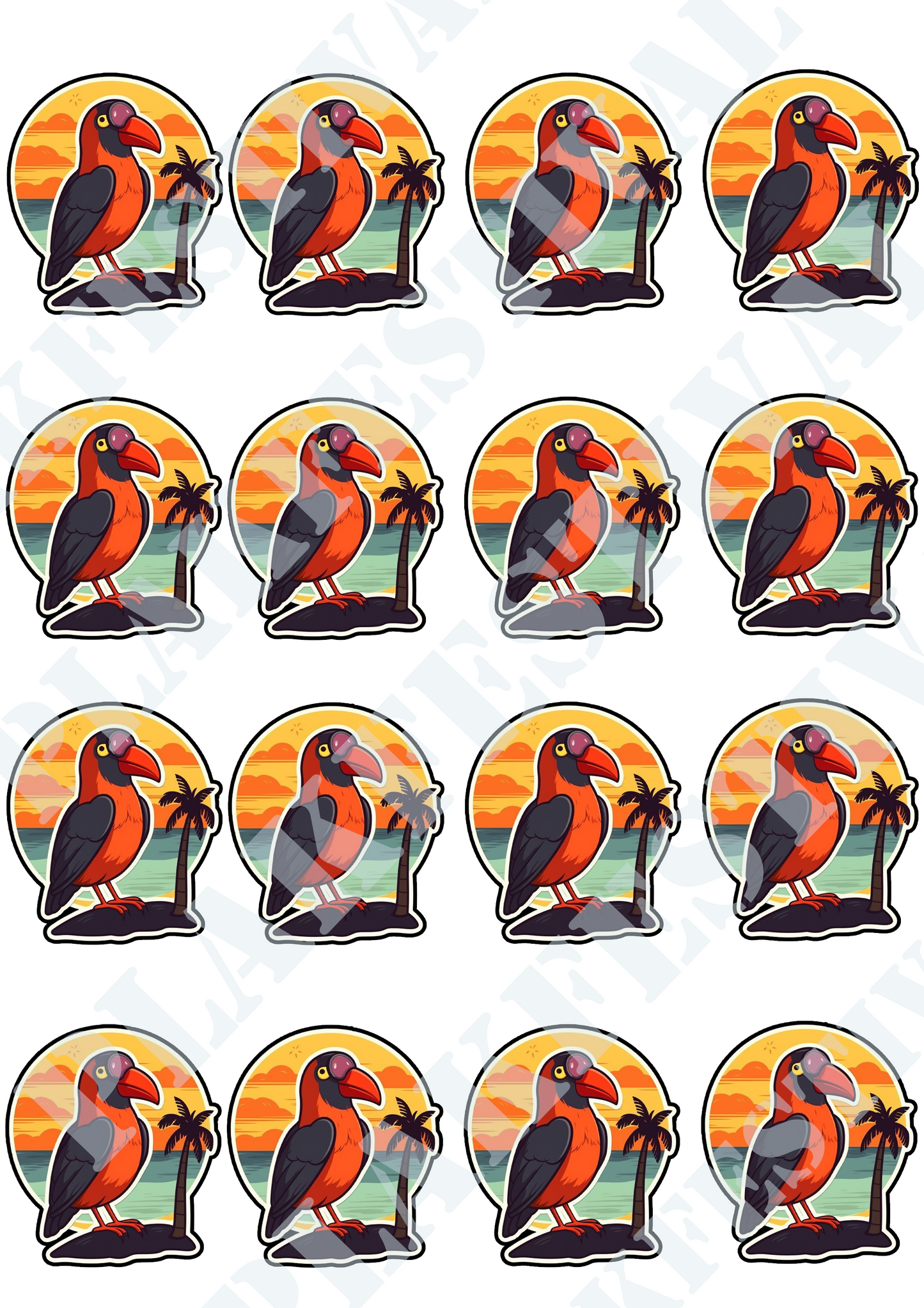 Catch the Salty Breeze with our 'Coastal Serenity' sticker | A Bird on the Border of Heaven and Sea!