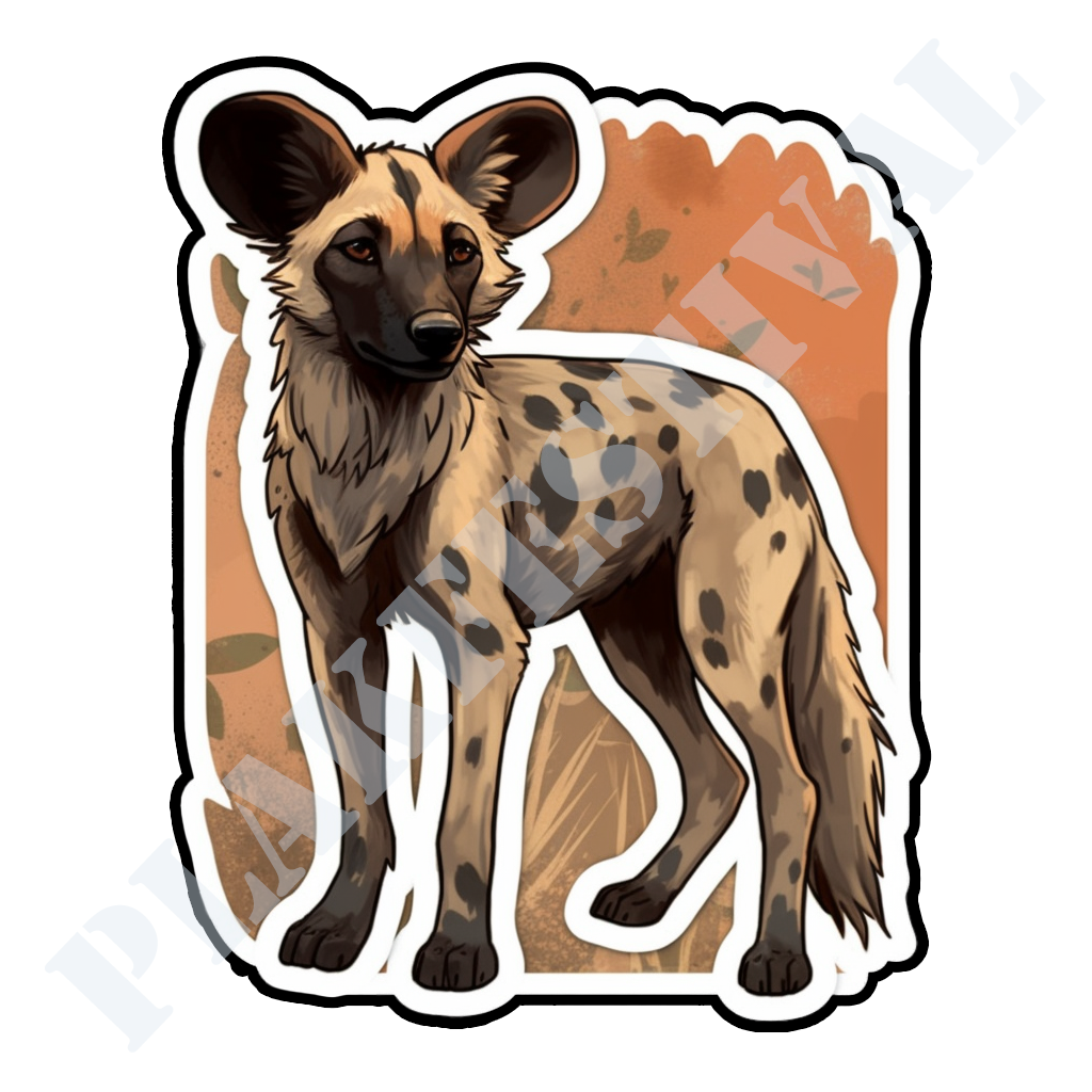 Show your wildest side with our 'Wild Spirit' sticker | Capture the energy and beauty of a drawn wild dog!