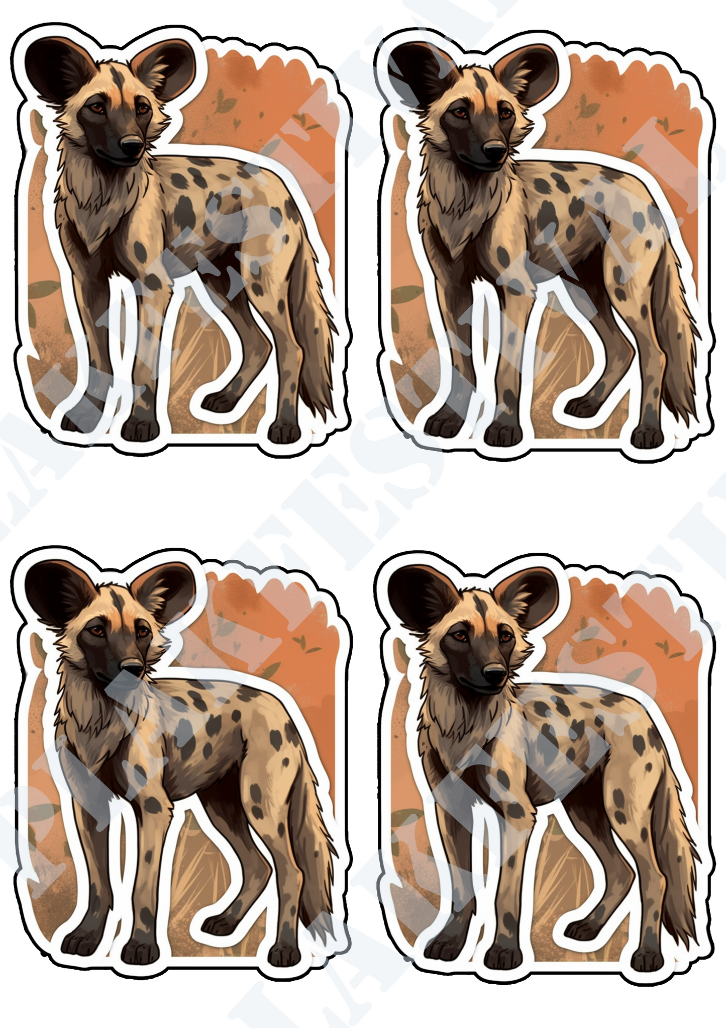 Show your wildest side with our 'Wild Spirit' sticker | Capture the energy and beauty of a drawn wild dog!