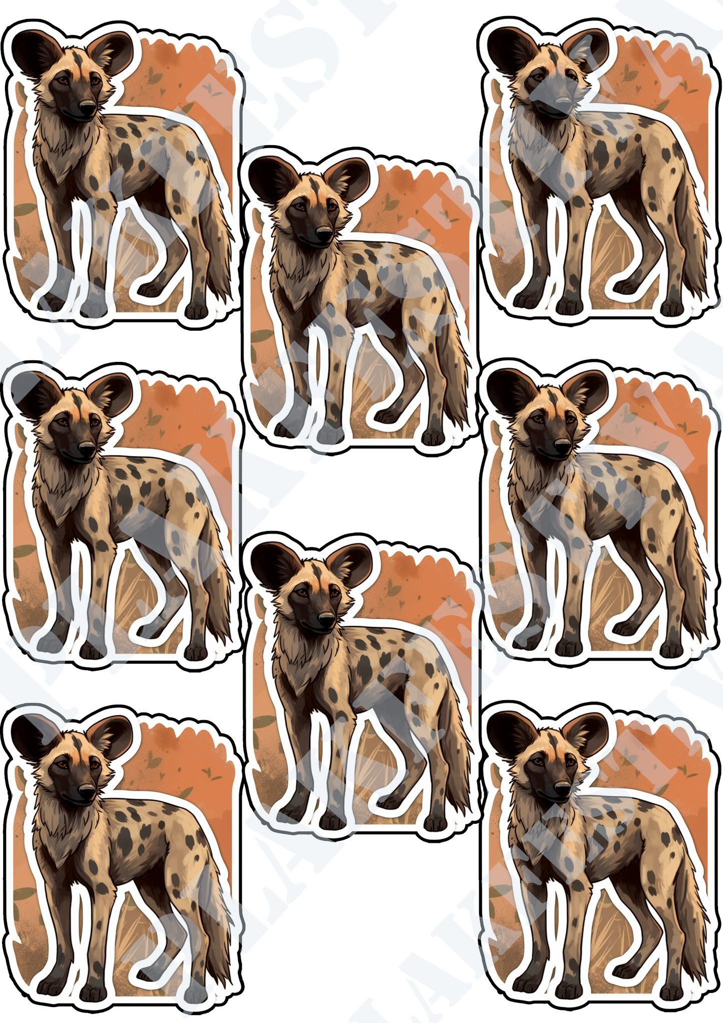 Show your wildest side with our 'Wild Spirit' sticker | Capture the energy and beauty of a drawn wild dog!